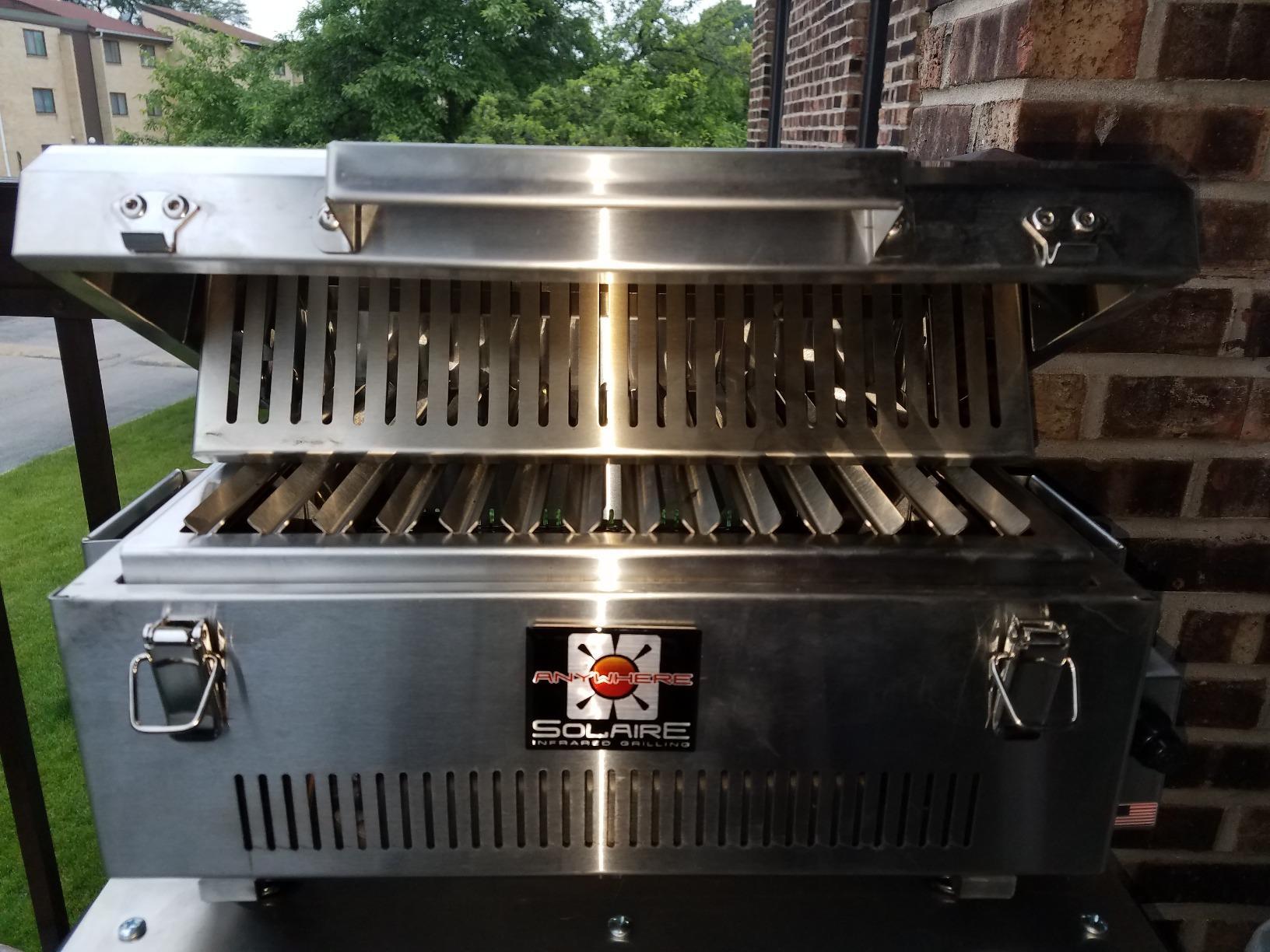 SOL-IR17BWR Portable Infrared Propane Gas Grill with Warming Rack, Stainless Steel, with Carrying Bag customer photo 2