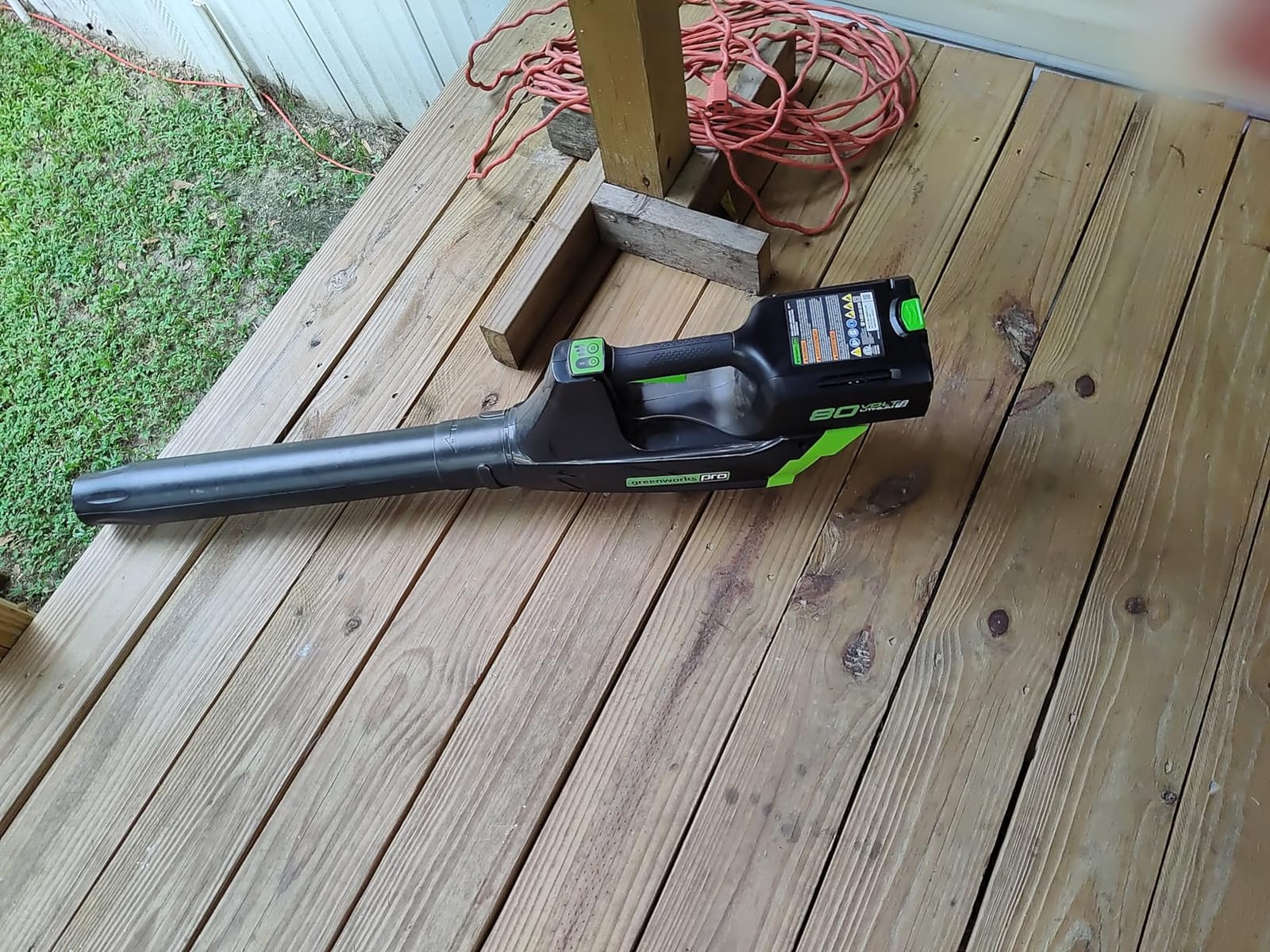 Greenworks 80V 16 in String Trimmer & 500 CFM Blower Combo, 2.0 Ah Battery customer photo 2