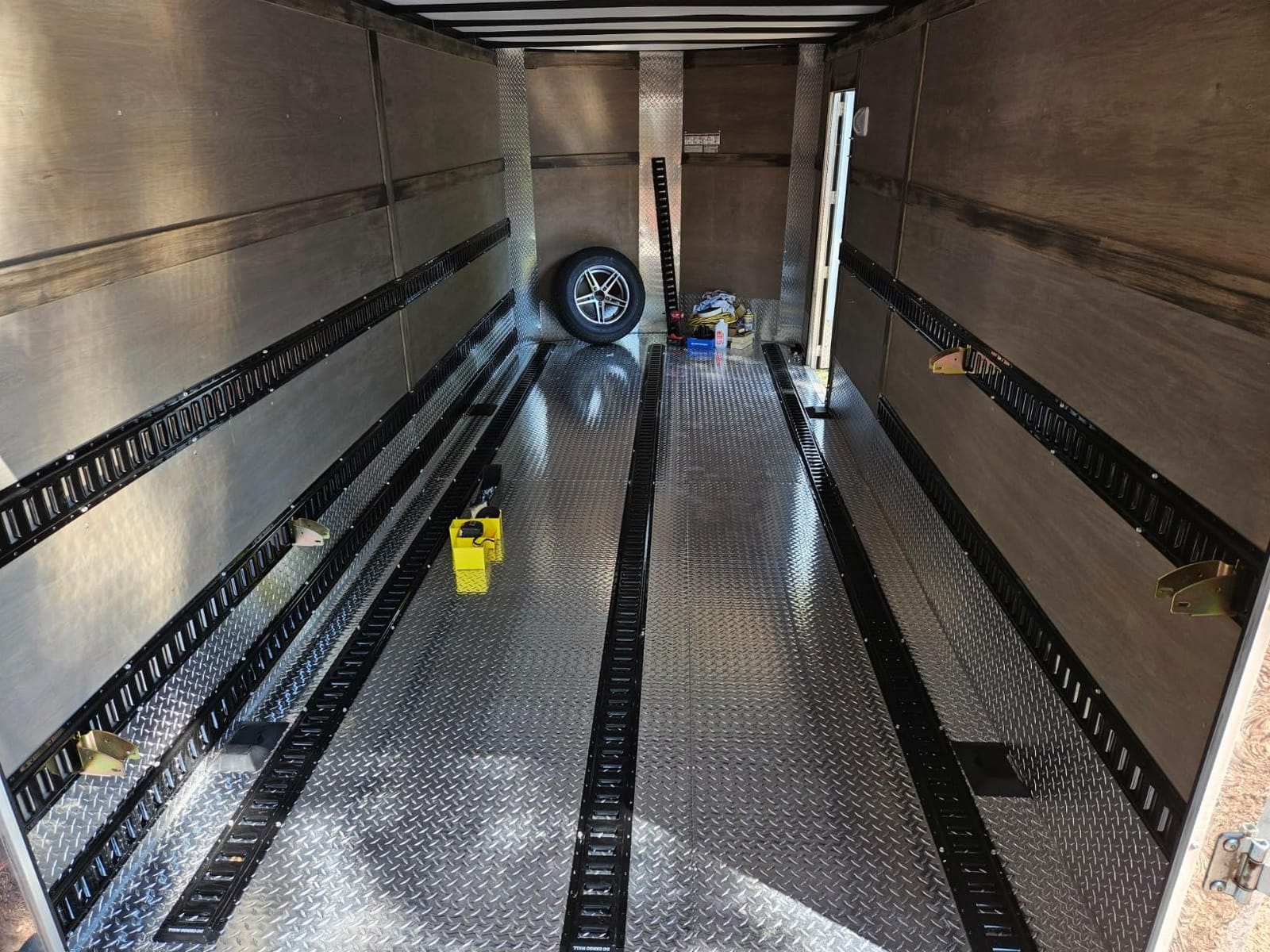 DC Cargo Mall E Track Tie Down Rail Kit 8' (4 Pack) for Garages, Vans, Trailers, Motorcycle Tie Downs, ATV Mountings - Powder-Coat Black - Secure Cargo & Heavy Loads Up to 2,000 lbs customer photo 2