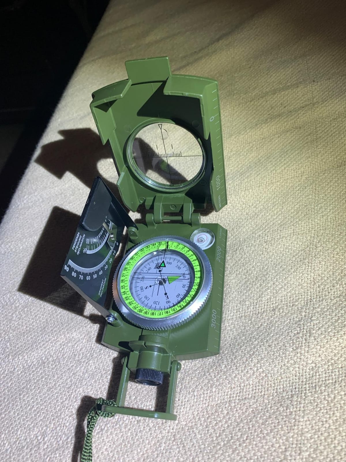 Proster Lensatic Sighting Compass IP65 Waterproof with Clinometer Bag | Waterproof Shockproof Built-in Clinometer Luminous Dial Arrow Metal Foldable Lid For Camping Hiking Hunting Geology customer photo 1