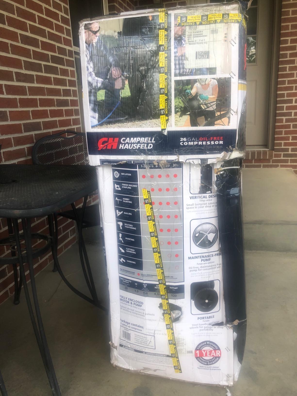 Campbell Hausfeld 26-Gallon Oil-Free Air Compressor, 150 PSI, DC260000 customer photo 2