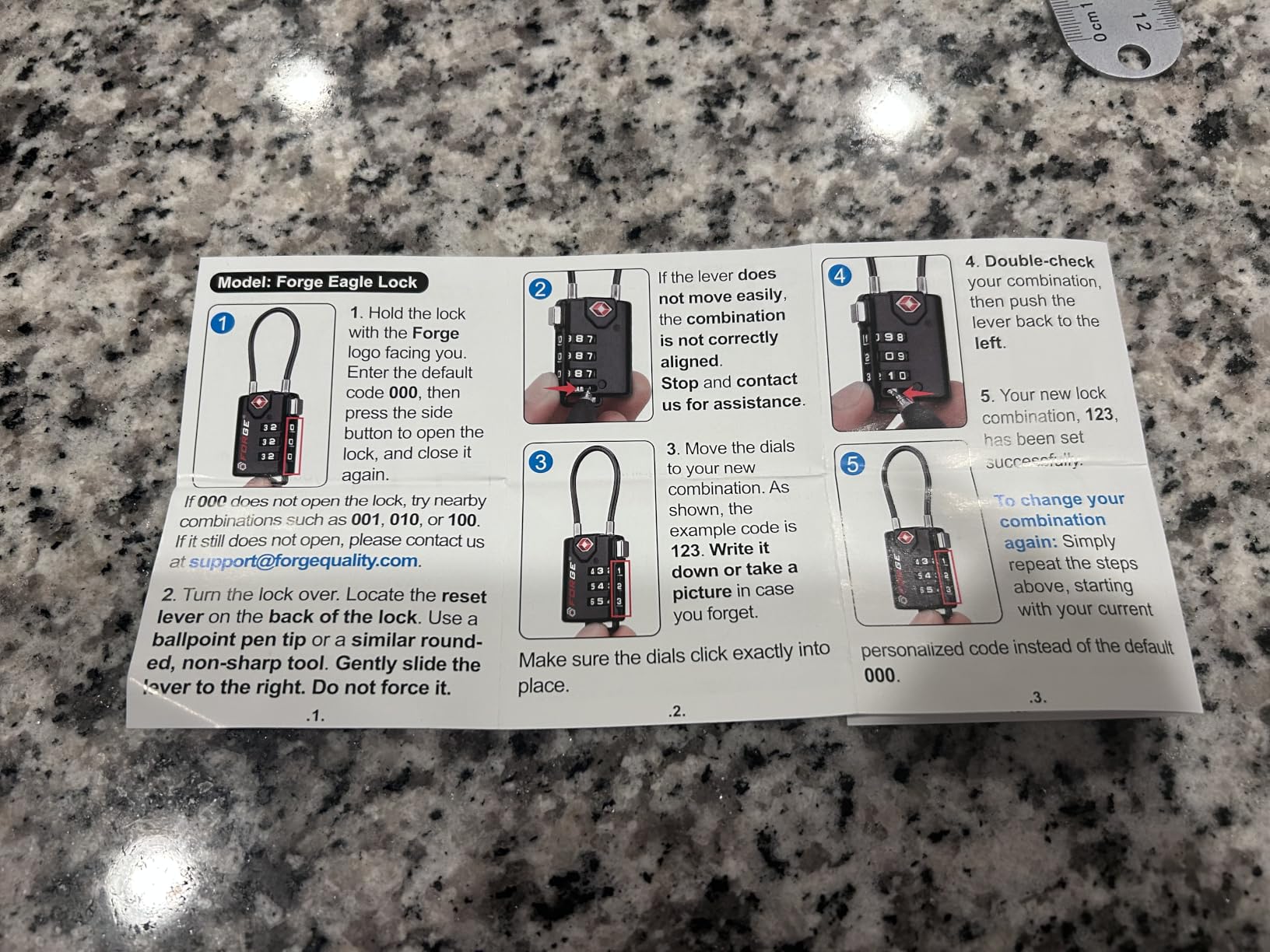 Forge TSA Approved Luggage Locks, Open Alert Cable Lock, Black, 2 Pack customer photo 2