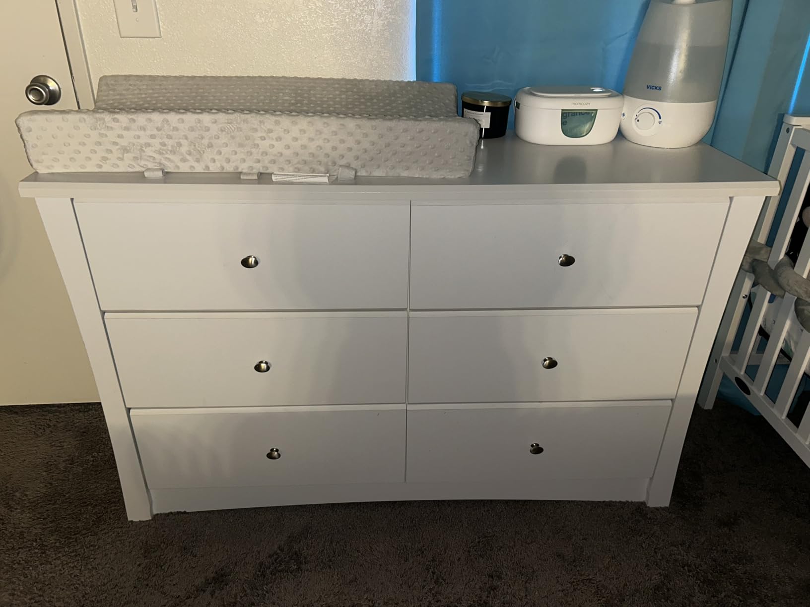 Storkcraft Crescent 6-Drawer Dresser, White | GREENGUARD Gold Certified, White Dresser for Bedroom, Nursery Storage Chest, Safety Interlocking Drawers, Kids Bedroom customer photo 2