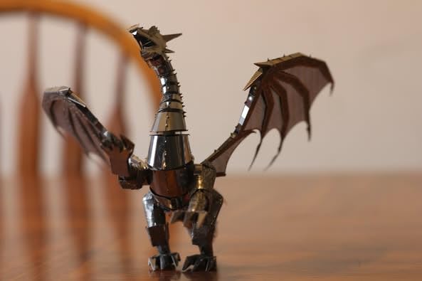 Fascinations Metal Earth Premium Series Silver Dragon 3D Metal Model Kit customer photo 2