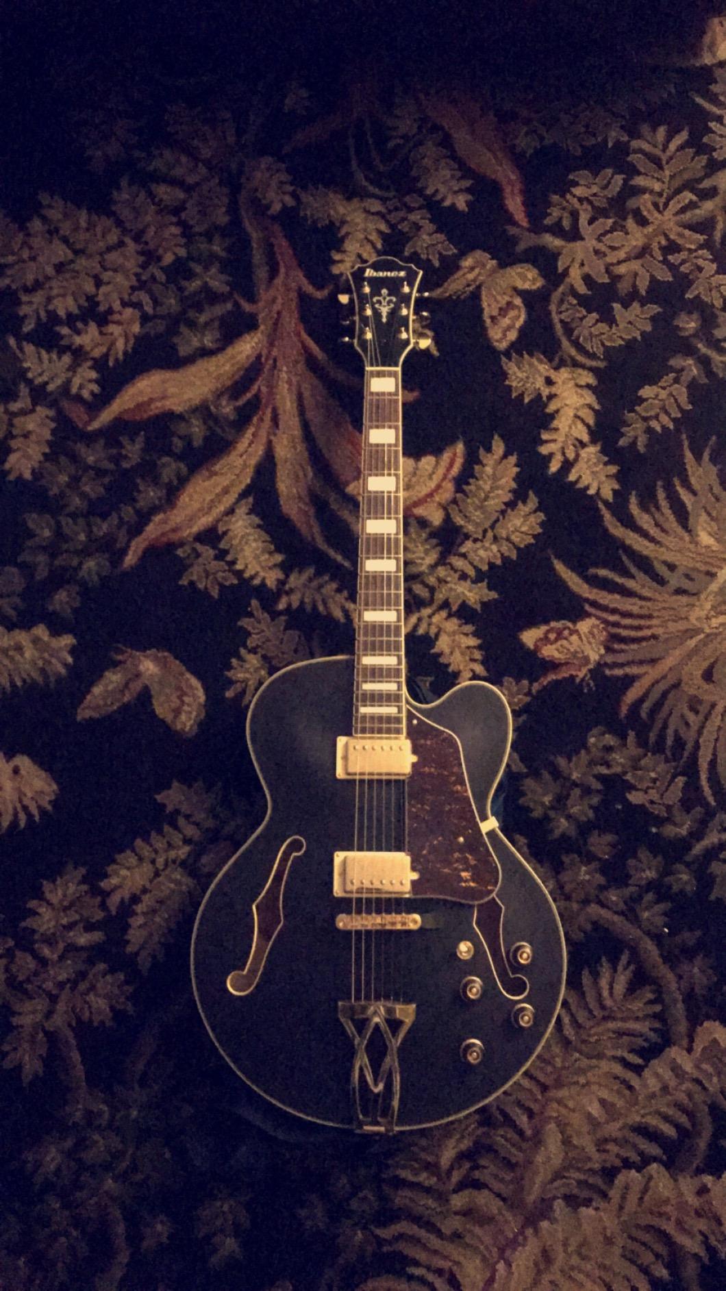 Ibanez AF75GBKF AF Artcore 6 String Black Flat Hollow Body Electric Guitar customer photo 2