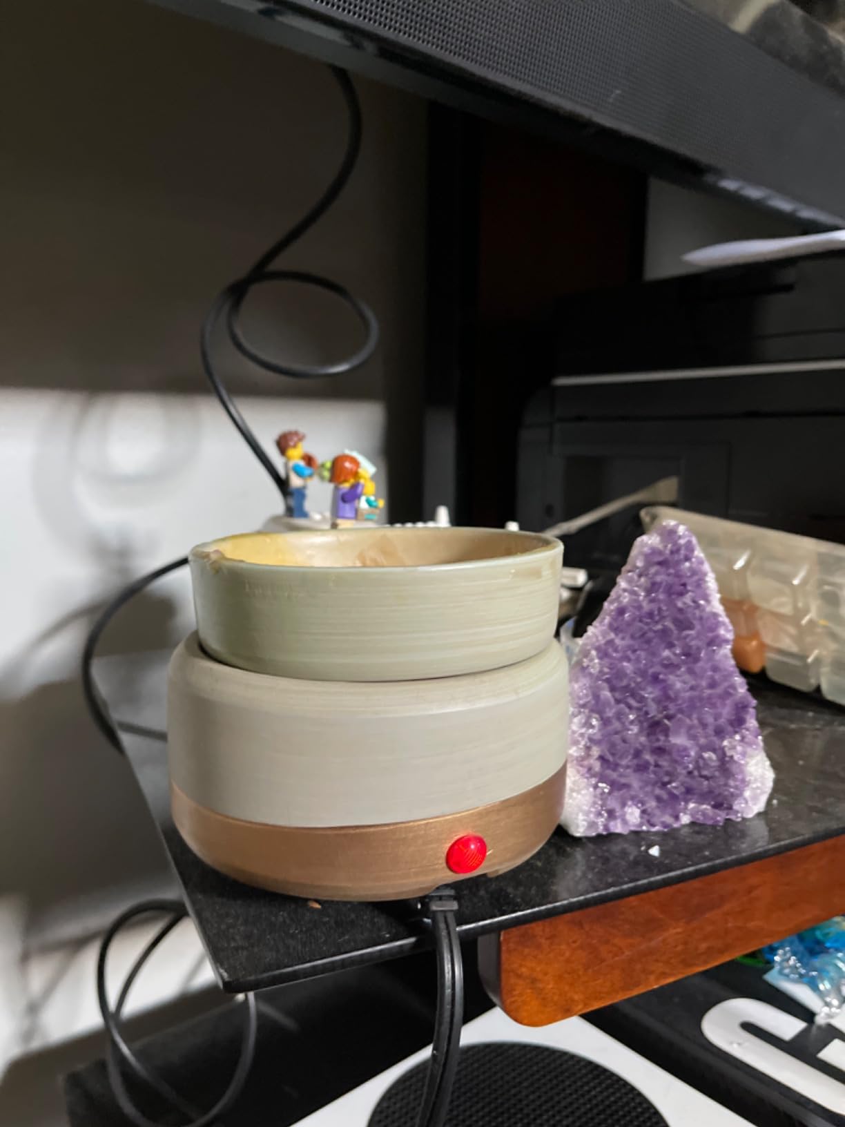 Candle Warmers ETC 2-in-1 Candle and Fragrance Warmer for Warming Scented Candles or Wax Melts and Tarts with to Freshen Room, Midas customer photo 1