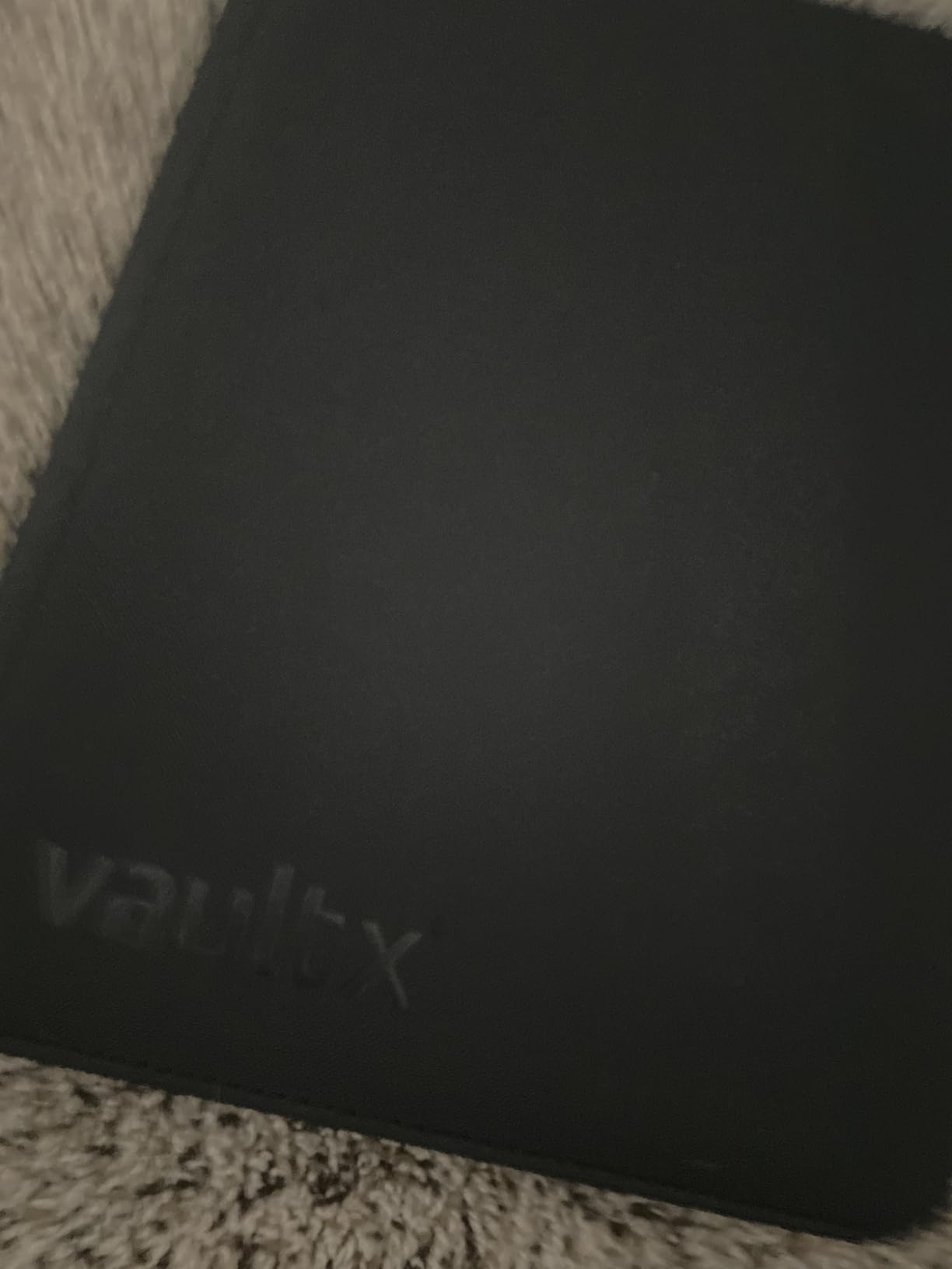Vault X 9 Pocket Zip Trading Card Binder 360 Cards Exo-Tec (Black) | Holds 360 standard-size TCG cards in 20 side-loading 9-pocket pages. Padded, water-resistant Exo-Tec cover. customer photo 2