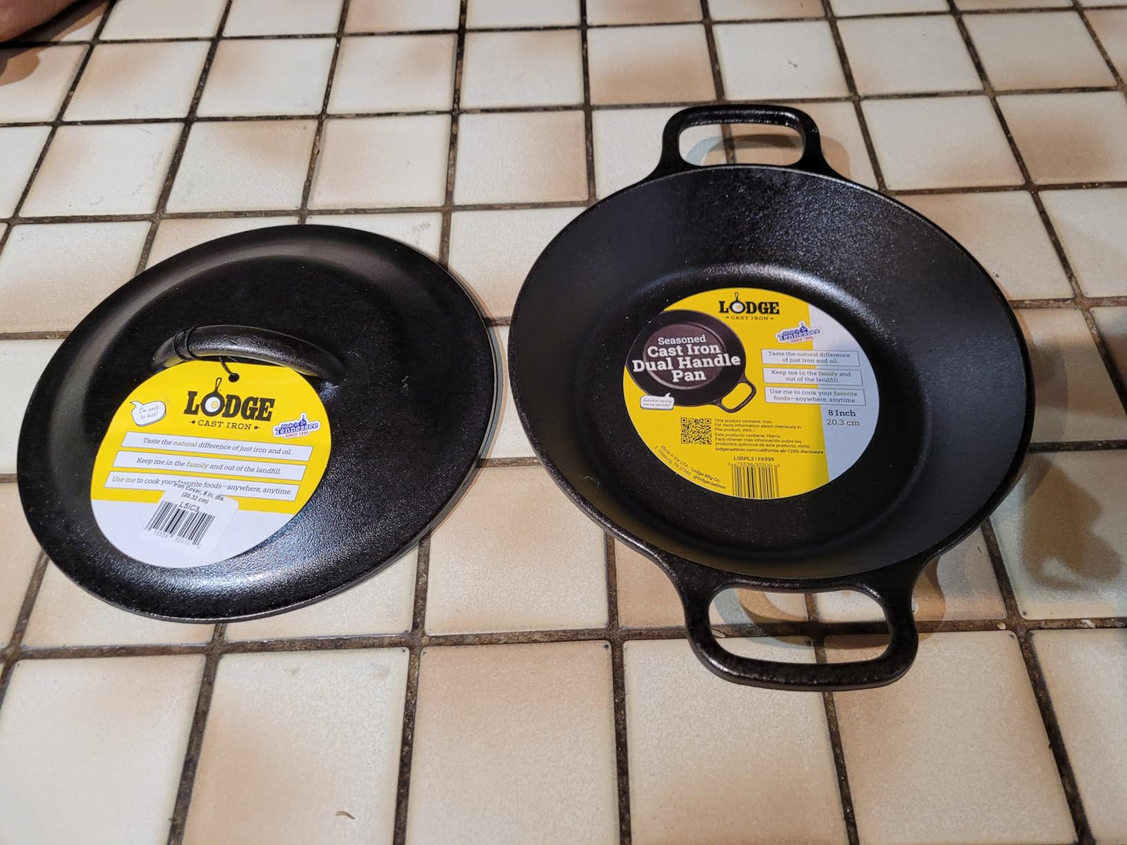 Lodge Pre-Seasoned Cast Iron Dual Handle Pan, PFAS-Free, 10.25 Inches | Cast Iron Dual Handle Pan, Oven & Stovetop Safe, Non-Toxic, Induction Compatible, Made in USA, Naturally Nonstick customer photo 2