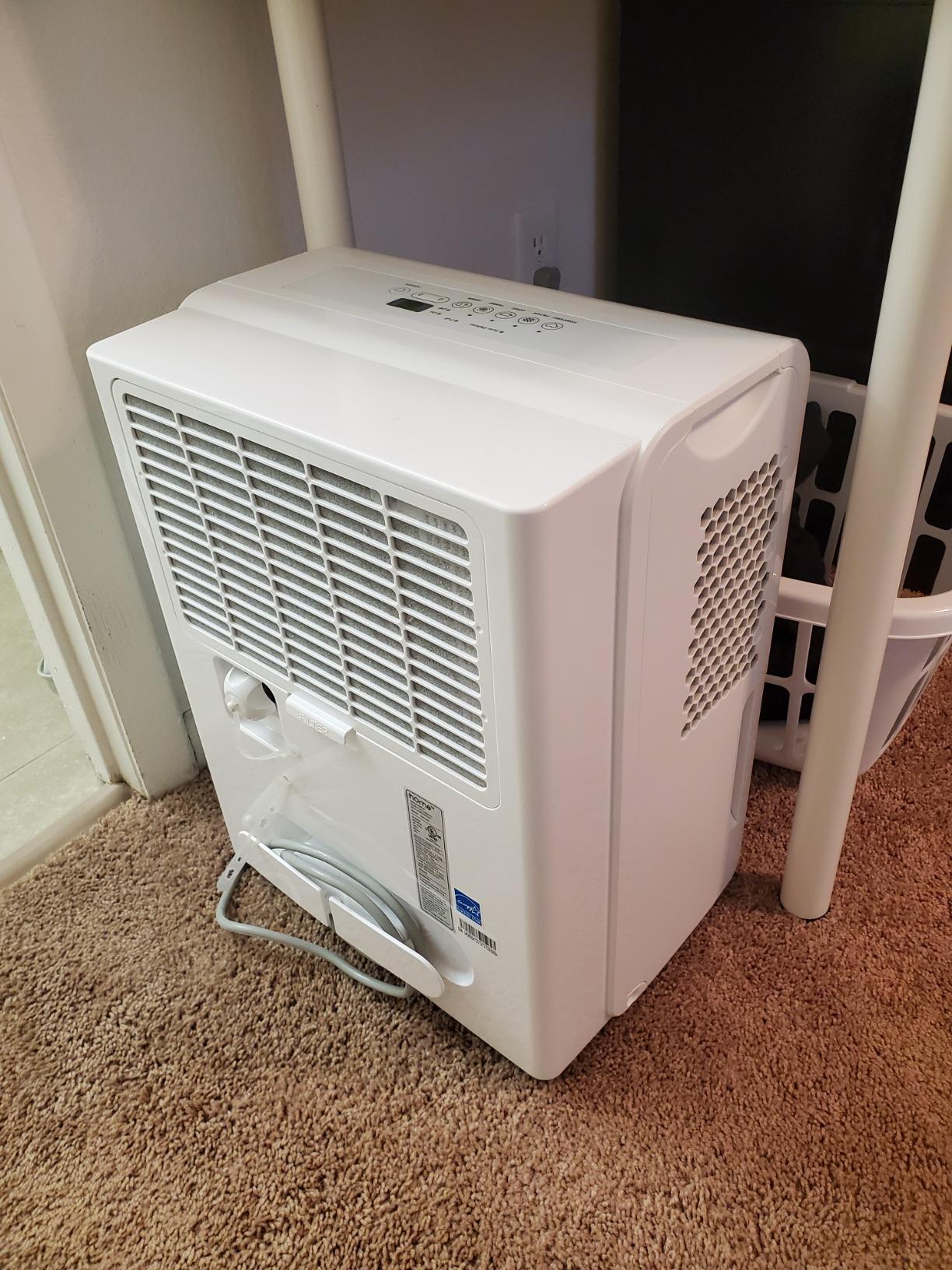 hOmeLabs Dehumidifier 7,500 Sq Ft 50 Pint with Pump 120 Pint 95°F, 90% RH | Pump + WIFI + Upgraded Advanced Humidity & Moisture Control, Quiet, Efficient, Auto Shut-off, Home, Basement, Office customer photo 2