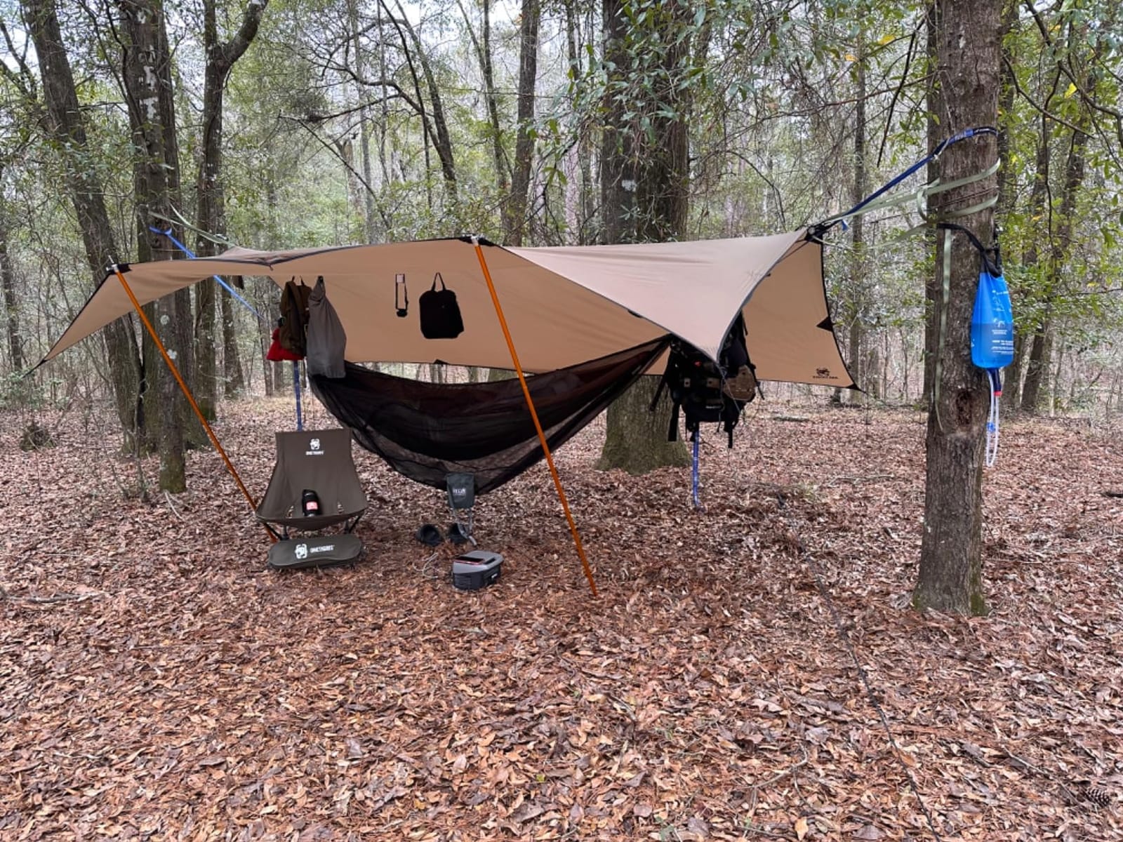 OneTigris Bulwark Camping Tarp, 100% Waterproof Bushcraft Shelter, Lightweight Hammock Rain Fly Portable Anti UV Large customer photo 1