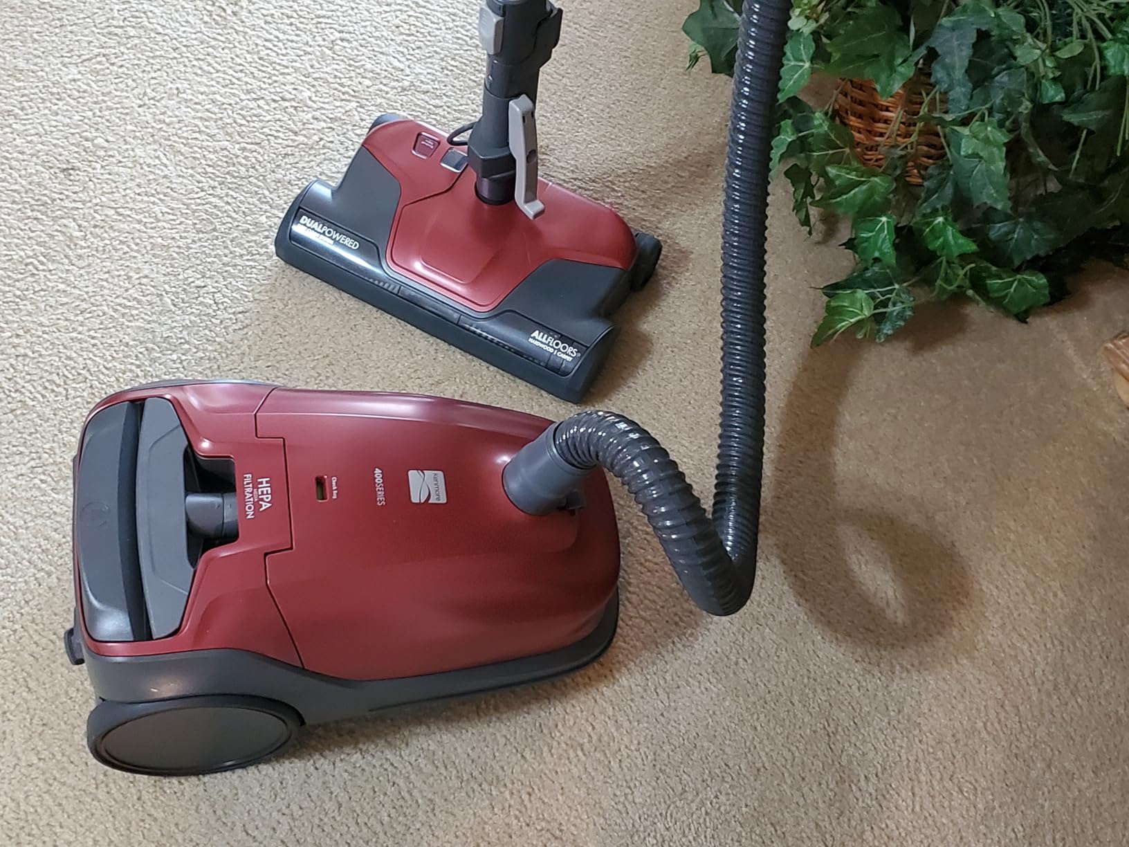 Kenmore 81414 400 Series Pet Friendly Lightweight Bagged Canister Vacuum with Extended Telescoping Wand, HEPA, Retractable Cord, and 4 Cleaning Tools-Red customer photo 2