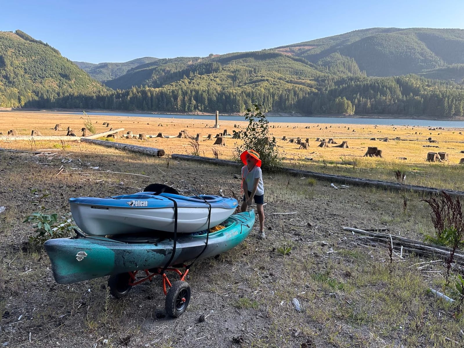 Kayak Cart - 150 Lbs Capacity Canoe Dolly with Airless Tires, Foldable Aluminum Frame, and Carrying Bag for Personal Watercraft by Rad Sportz (Orange) customer photo 1