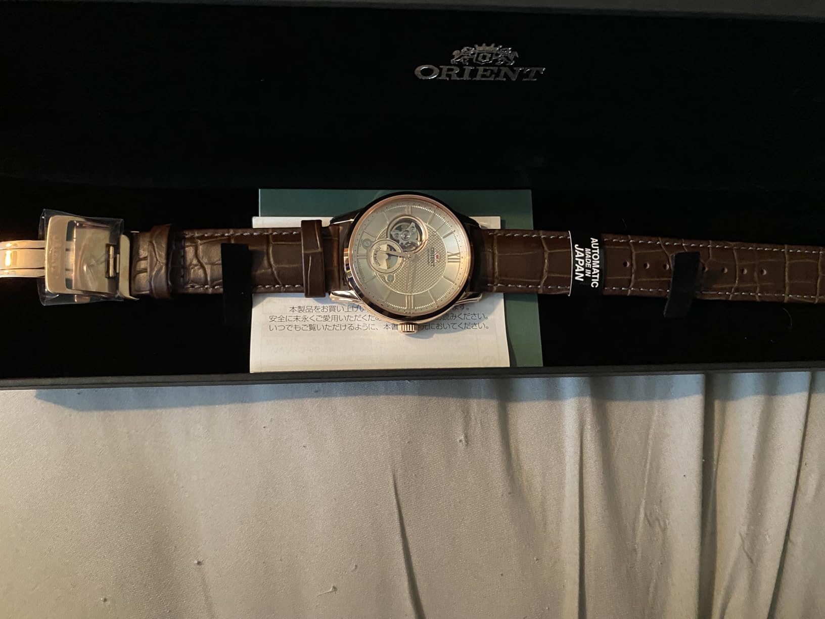 Classic Semi Skeleton Sun & Moon Mechanical Watch RN-AS0002S Men's customer photo 2