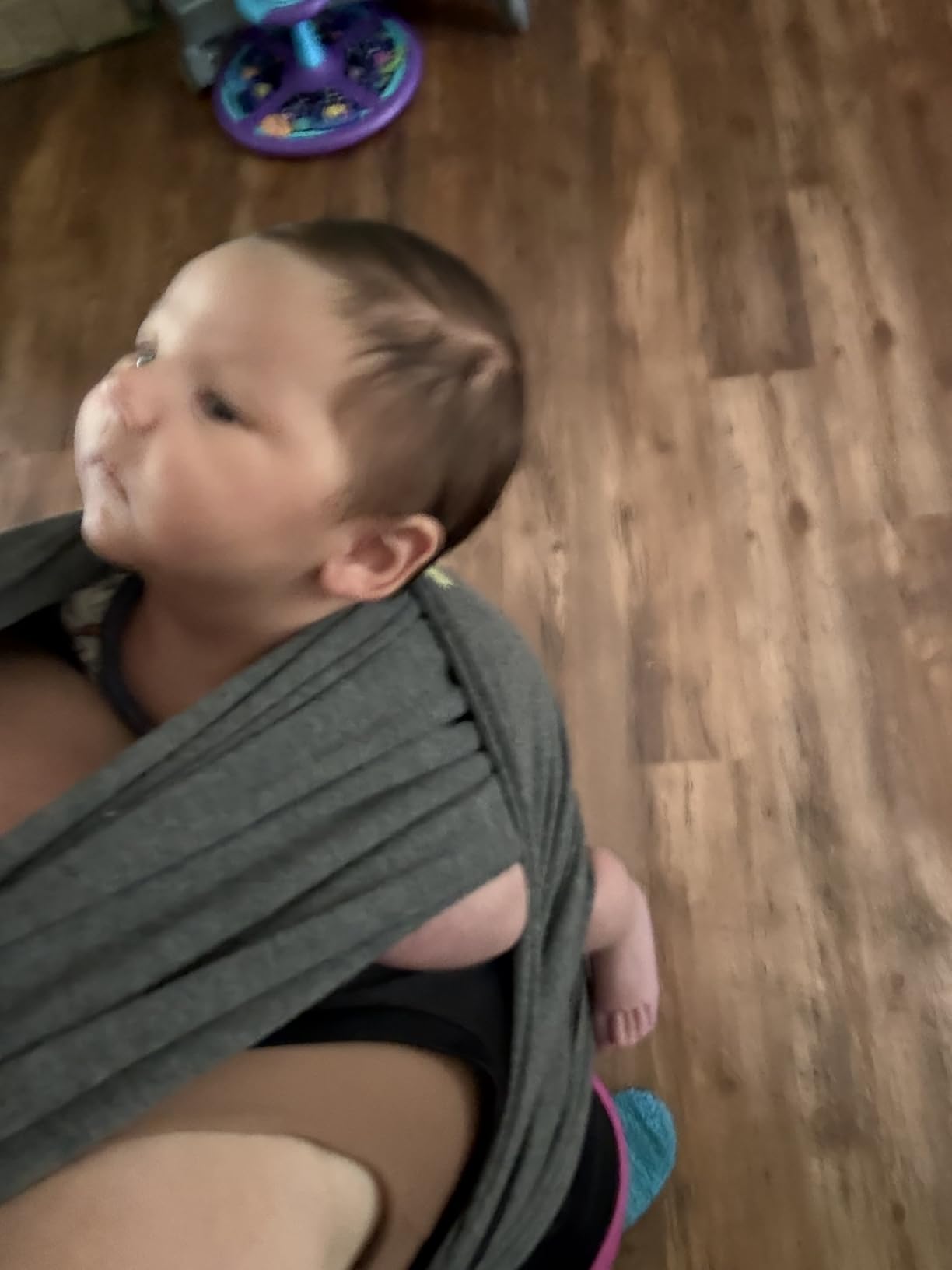 KeaBabies Baby Wrap Carrier, All in 1 Original Baby Carrier (Trendy Black) customer photo 2