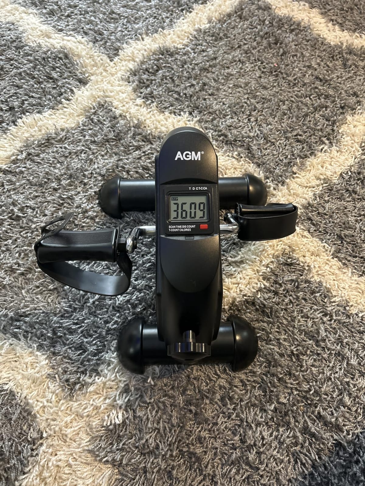 Mini Exercise Bike, AGM Under Desk Bike Pedal Exerciser Foot Cycle Arm & Leg Pedal Exerciser with LCD Screen Displays customer photo 2