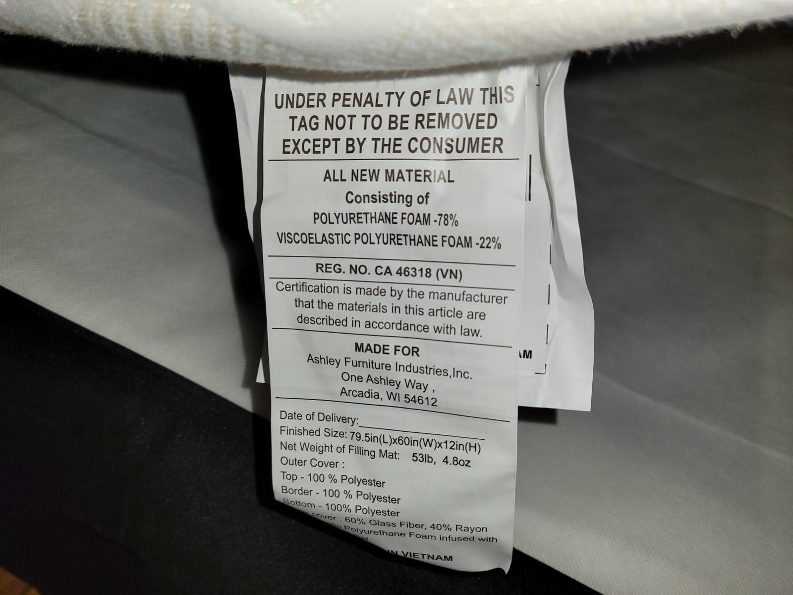 Signature Design by Ashley 12 Inch Memory Foam Queen Mattress in a Box | Stretch knit cover and 12-inch profile, CertiPUR-US foam designed for easy setup, Motion isolation, Chime Series customer photo 1