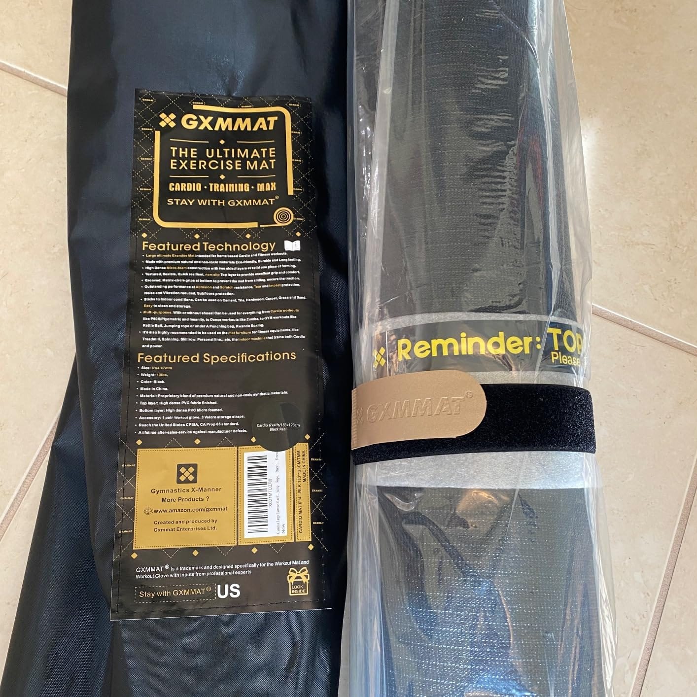 GXMMAT Large Exercise Mat 6'x4'/6'x5'/6'x6' (7mm) | High-Density Wide Workout Mats for Home Gym & Garage Flooring, Non-Slip Thick Cardio Mat customer photo 2