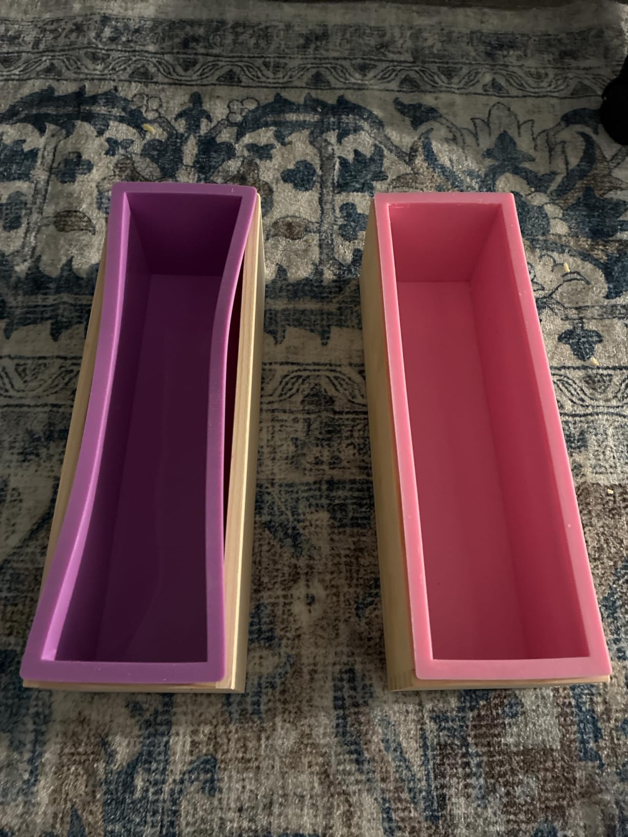 Ogrmar 2PCS Soap Mold Flexible Rectangular Soap Silicone Mold with Wood Box | Soap Molds For Soap Making DIY Tool for Soap Cake Making Heat Resistant from -40°F to 446°F Easy to Store customer photo 1