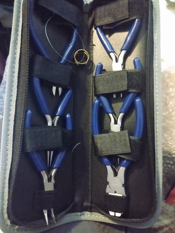 WORKPRO Jewelry Pliers Set, 7-Piece Jewelry Making Tools Kit with Needle Round Nose Plier and Bent Nose Plier Wire Cutter for Jewelry Repair, Beading, Wire Wrapping, Crafts, with Carrying Pouch customer photo 1