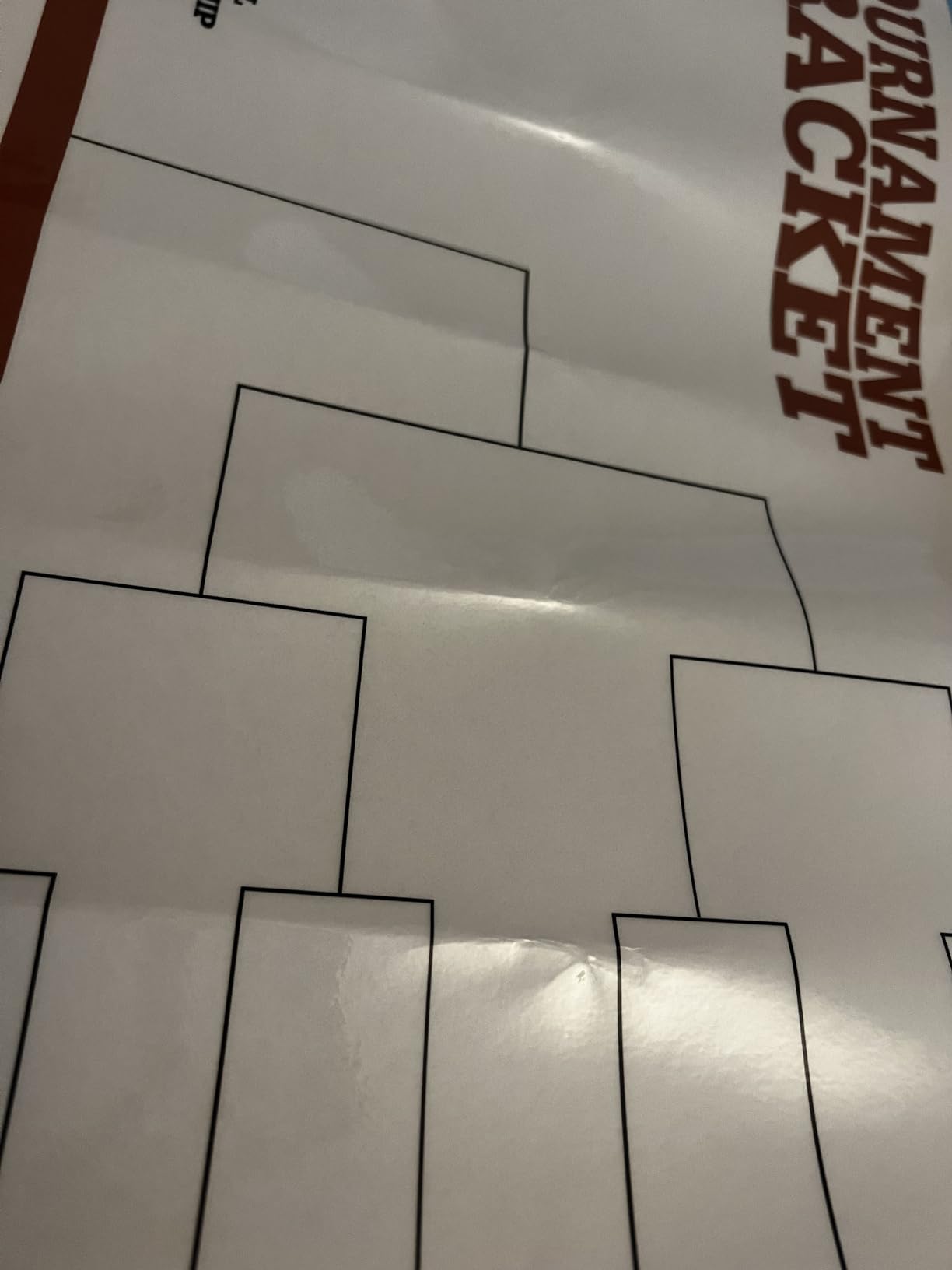 Copy King 2026 Men's March Basketball Tournament Dry Erase Bracket Poster 24