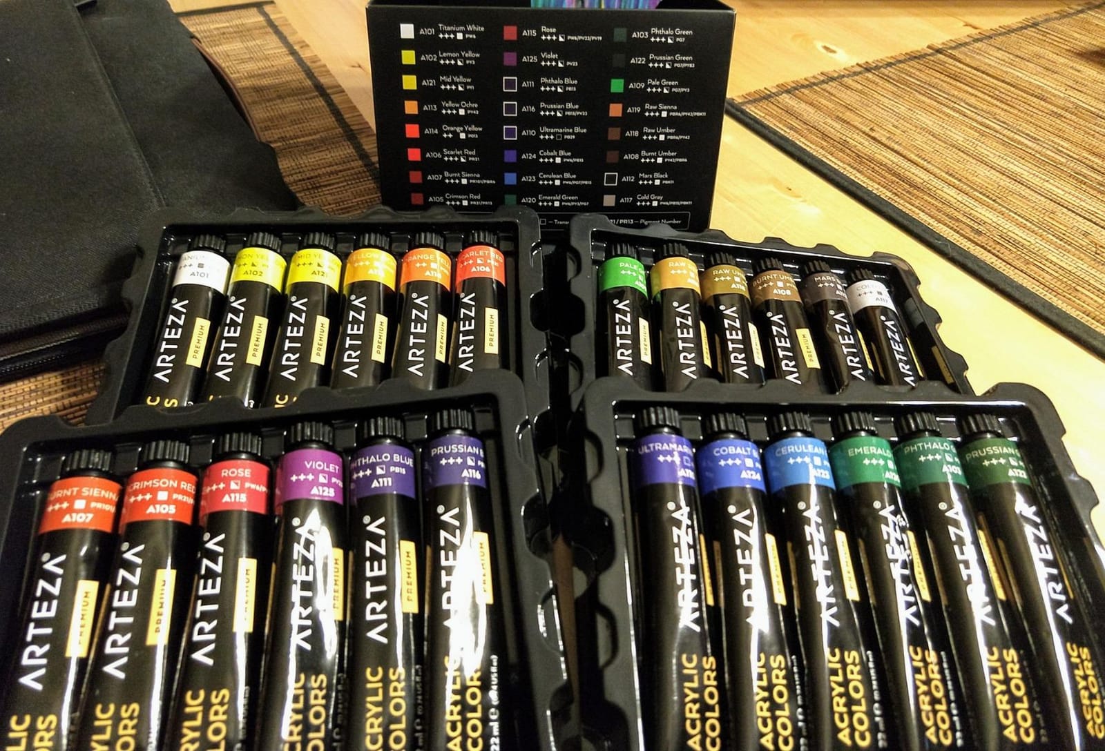 ARTEZA Acrylic Paint Set, 24 Colors, 22 ml / 0.74 oz Tubes, High-Viscosity | Rich Pigments, Thick Water-Based Formula, Smooth Coverage, For Canvas, Wood, Paper, Crafts, Blending, Layering and Texture customer photo 2