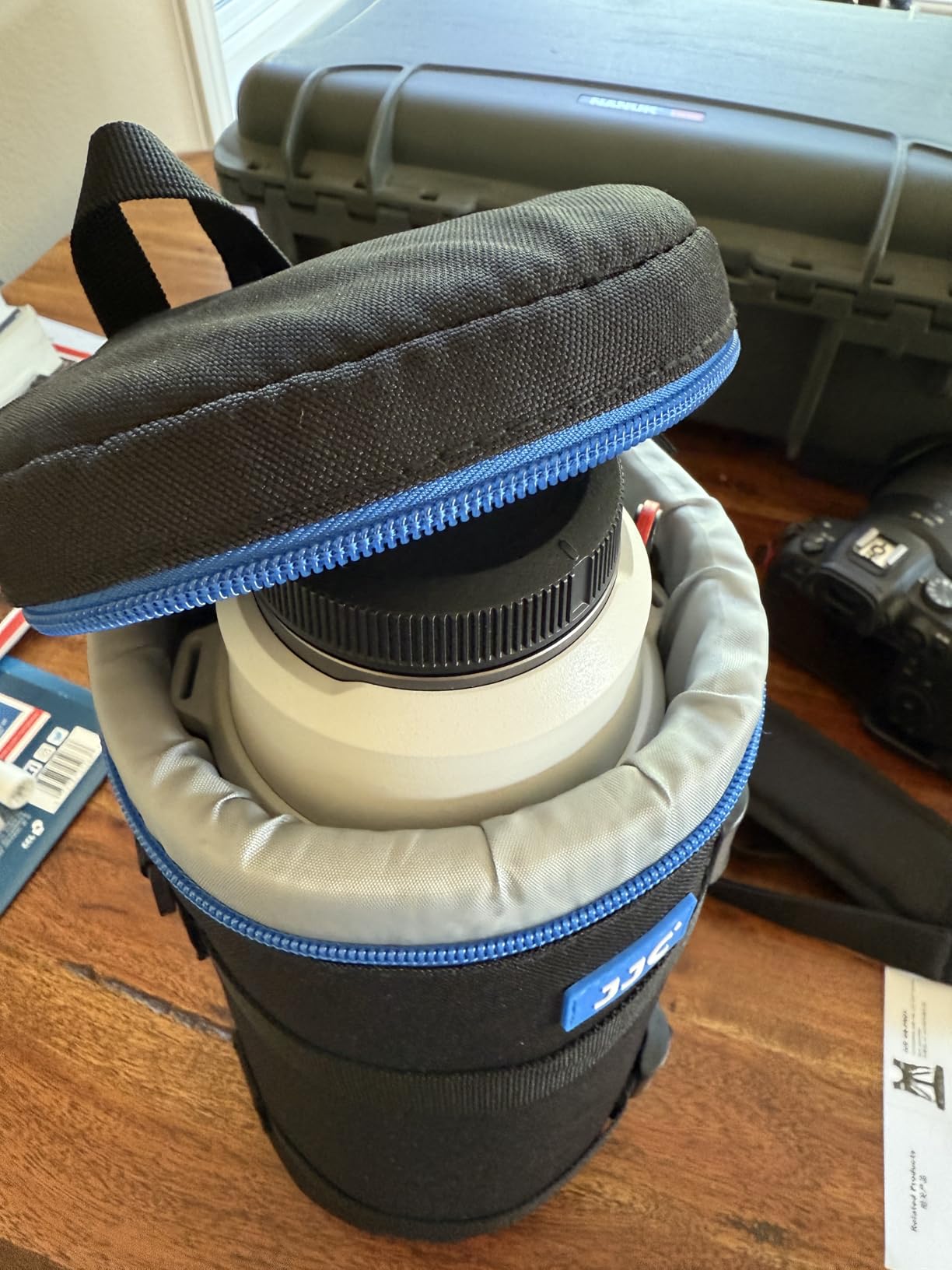 JJC Camera Lens Case Pouch, Padded Bag Fits Lens up to 4.9 x 11.4 (D x L) | for Telephoto Lens Canon RF 800mm f11/Tamron SP 150-600mm/Sigma 150-600mm/150-500mm/Nikon Nikkor AF-S 200-500mm Lens & More customer photo 1