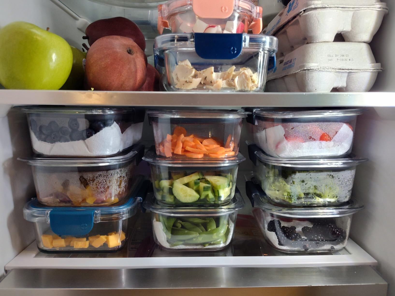Brilliance Tritan Plastic Food Storage Containers BPA Free Airtight Lids Ideal for Lunch Meal Prep & Leftovers Set of 5 (3.2 Cup) customer photo 2