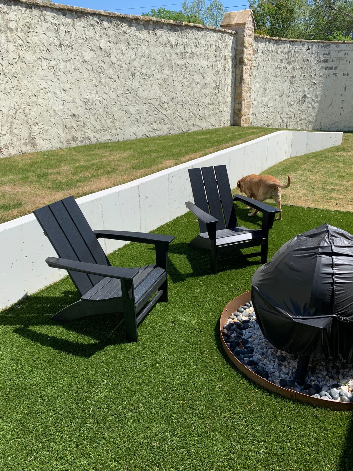 POLYWOOD Modern Adirondack Chair - All-Weather Outdoor Lawn Adirondack Chairs - HDPE, Fade-Resistant & Durable Outdoor Furniture - For Patio, Deck & Fire Pit Chairs - Sand customer photo 2