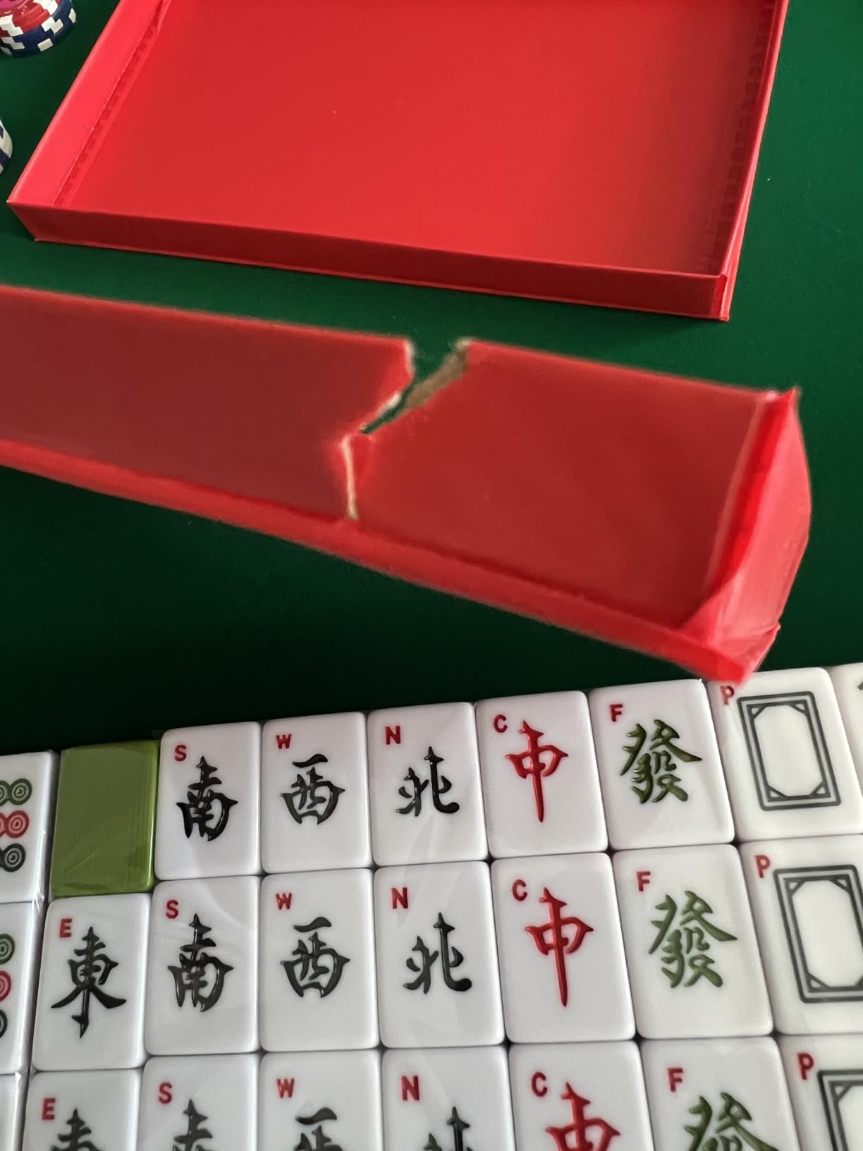 Mose Cafolo Chinese Mahjong Set X-Large 146 Numbered Melamine 1.5