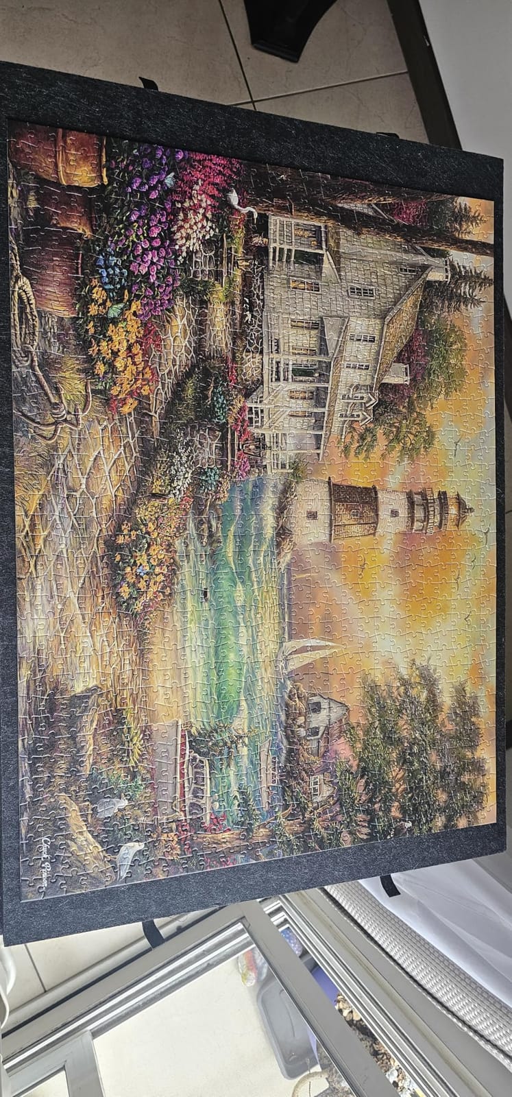 Buffalo Games - Cottage by the Sea - 1000 Piece Jigsaw Puzzle for Adults | Art by Chuck Pinson, Made in USA, Recycled Board, Finished Size 26.75 x 19.75 in, Includes Poster, Giftable, Frameable Art customer photo 1