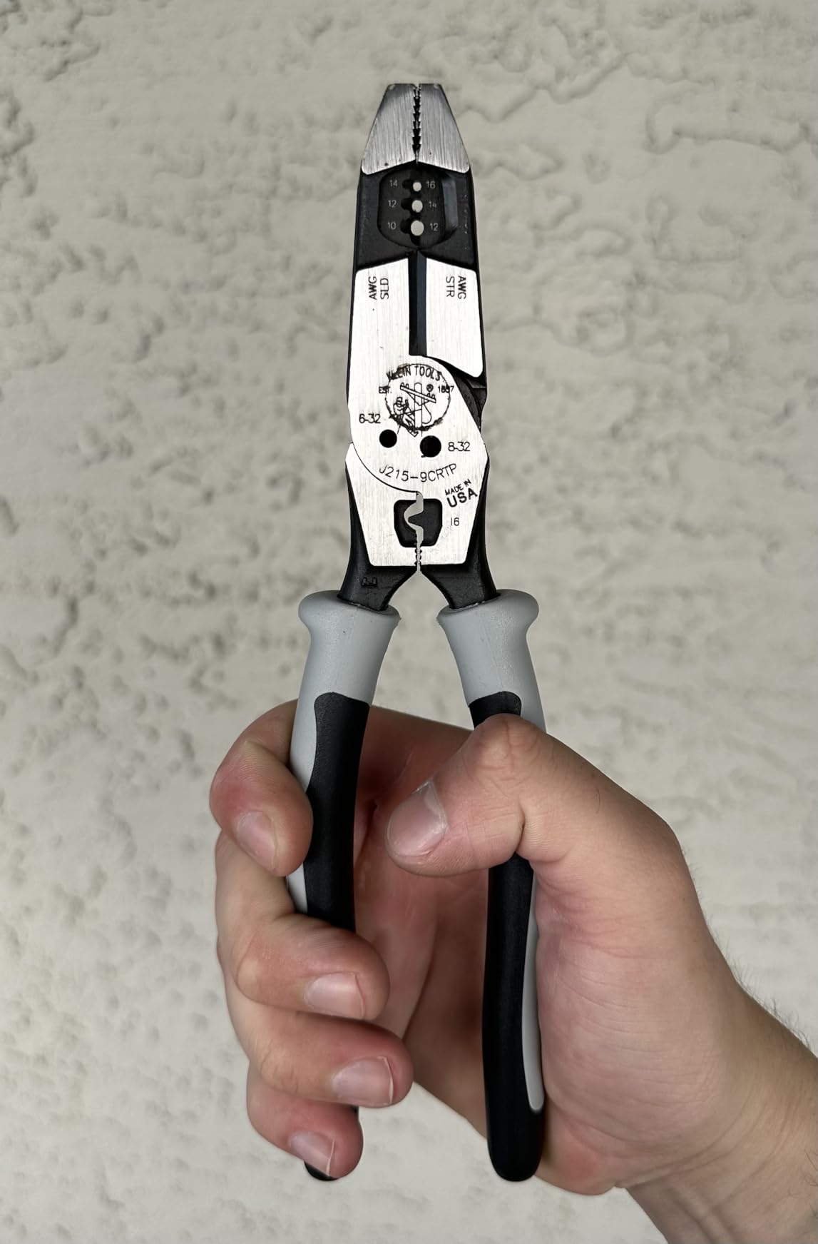 Klein Tools J215-8CR Multitool Pliers, Made in USA, Hybrid Multi Purpose Tool / Crimper, Wire Stripper, Bolt Shearing, Wire Grabbing, Twisting, Looping customer photo 2