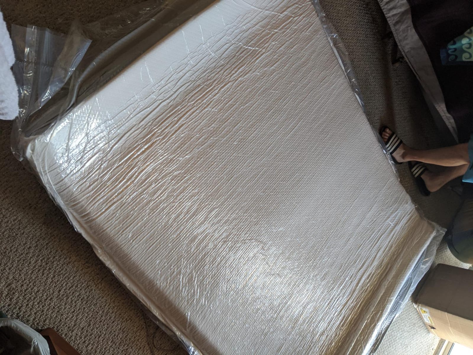 Amazon Basics Plush Memory Foam Mattress, Breathable, 8 Inch, Full, White/Grey customer photo 2
