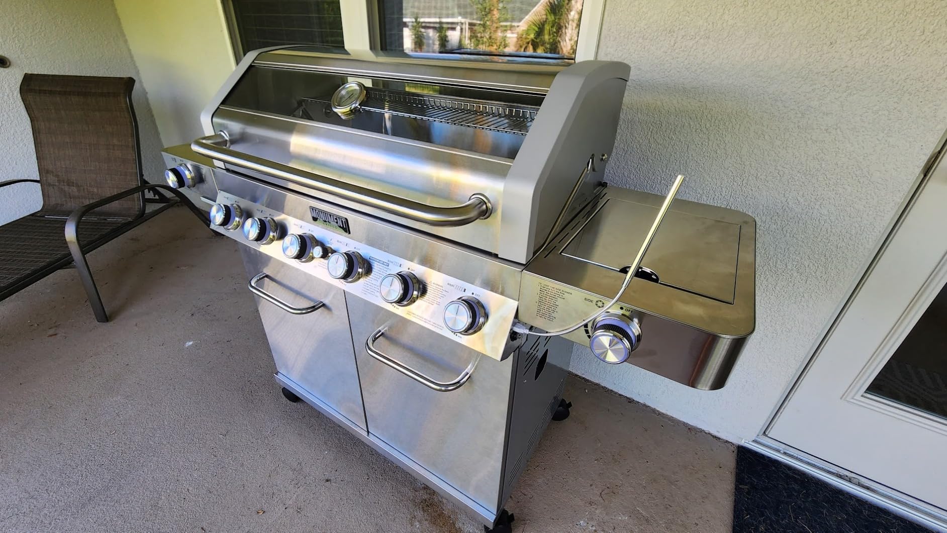 Monument Grills 77352 6+1 Burner Stainless Steel Cabinet Style Propane Gas Grill with Knob Controls, Side Burner, Built-In Thermometer, and Rotisserie Kit customer photo 1