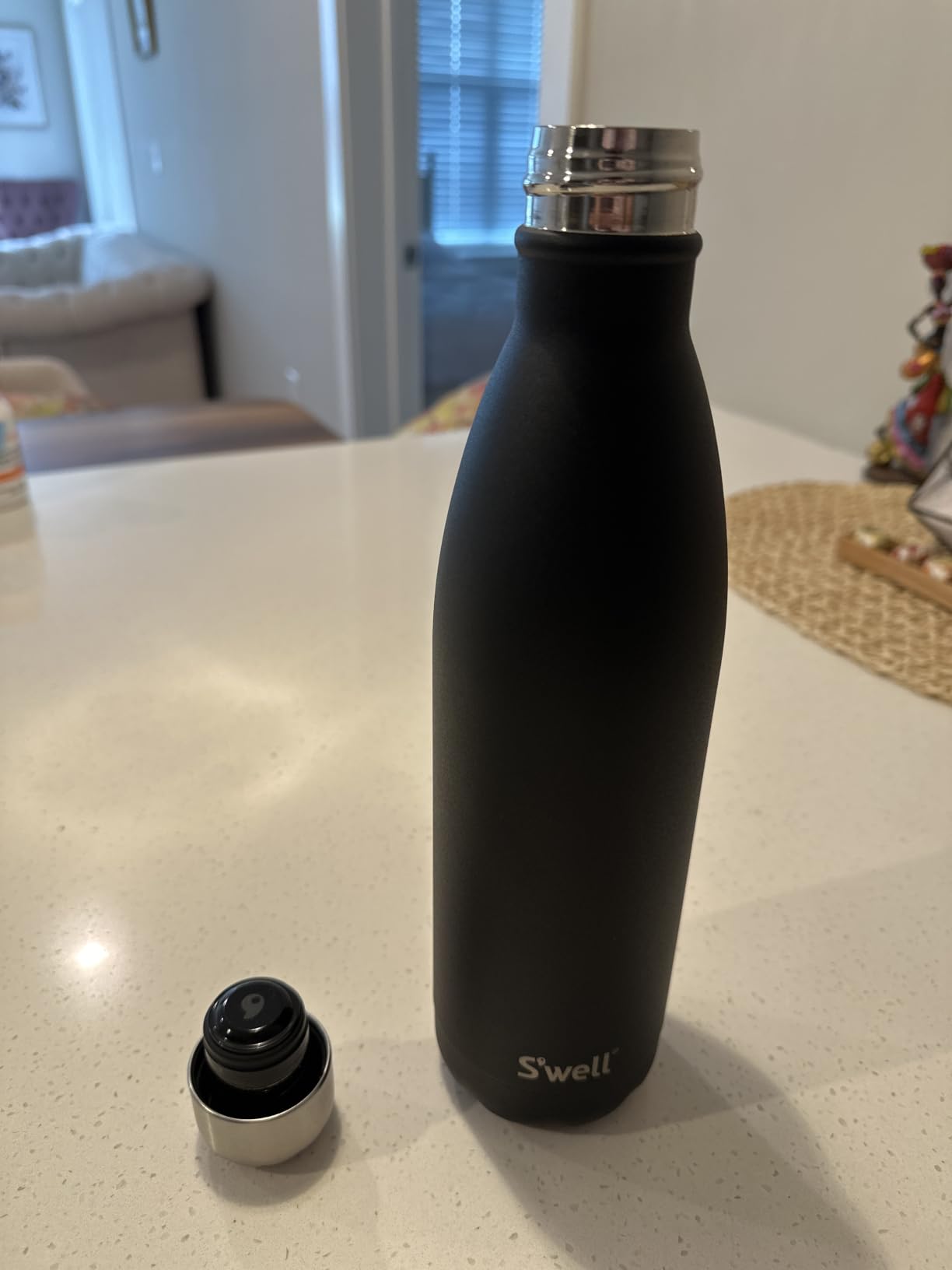 S'well Stainless Steel 17oz Water Bottle, Onyx Black, Triple-Layer Vacuum Insulated customer photo 2