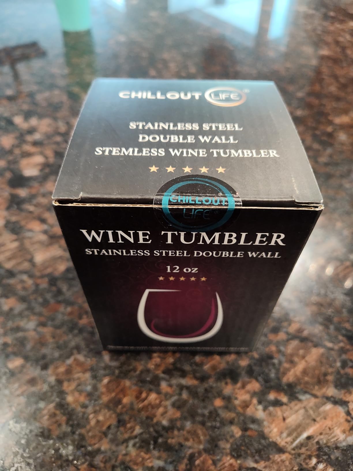 CHILLOUT LIFE 12 oz Stainless Steel Wine Tumblers 2 Pack - Double Wall Vacuum Insulated Wine Glasses Cups with Lids and Straws Set customer photo 1