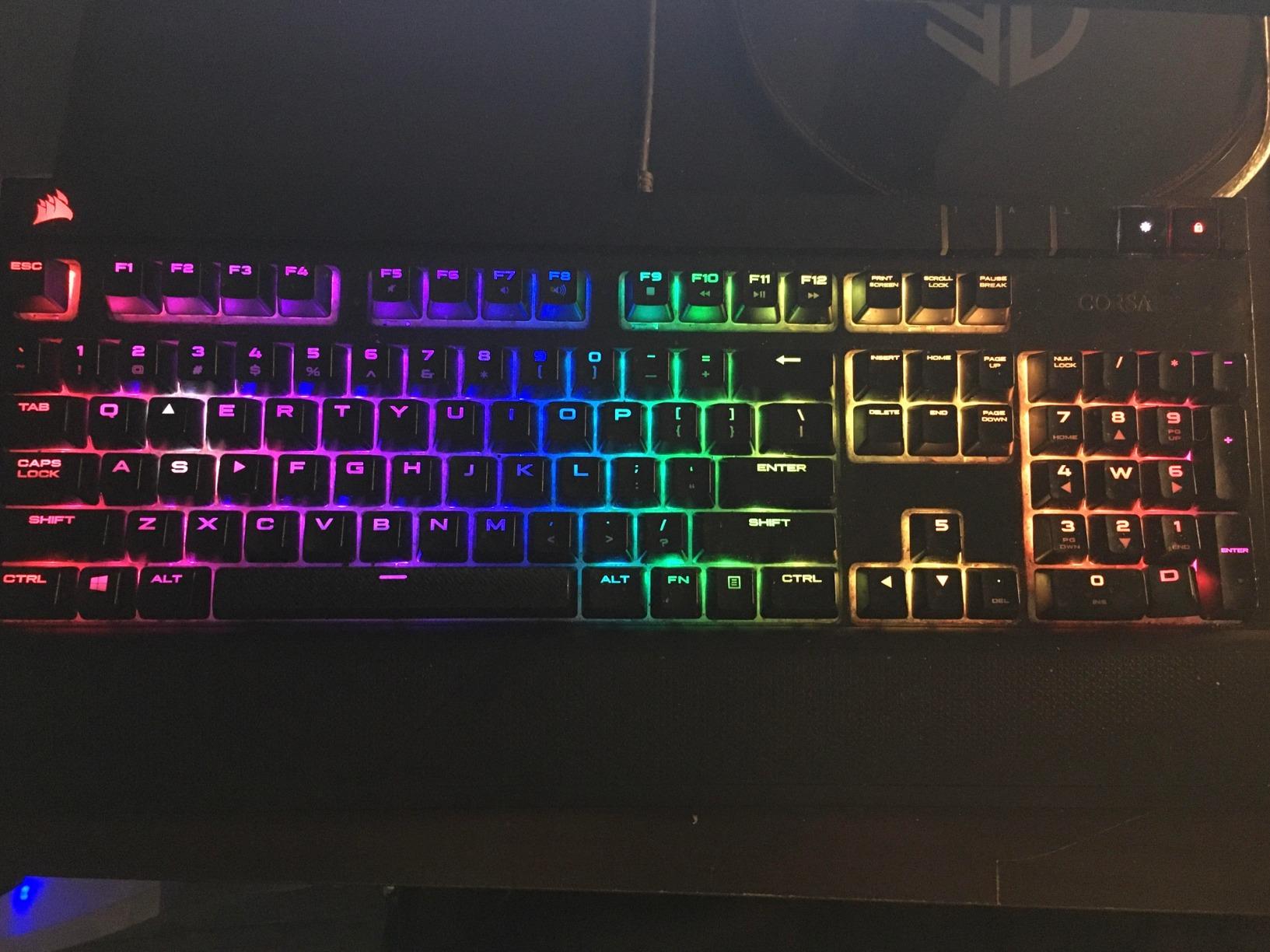 Corsair STRAFE RGB MK.2 Mechanical Gaming Keyboard - USB Passthrough - Linear and Quiet - Cherry MX Red Switch - RGB LED Backlit customer photo 2