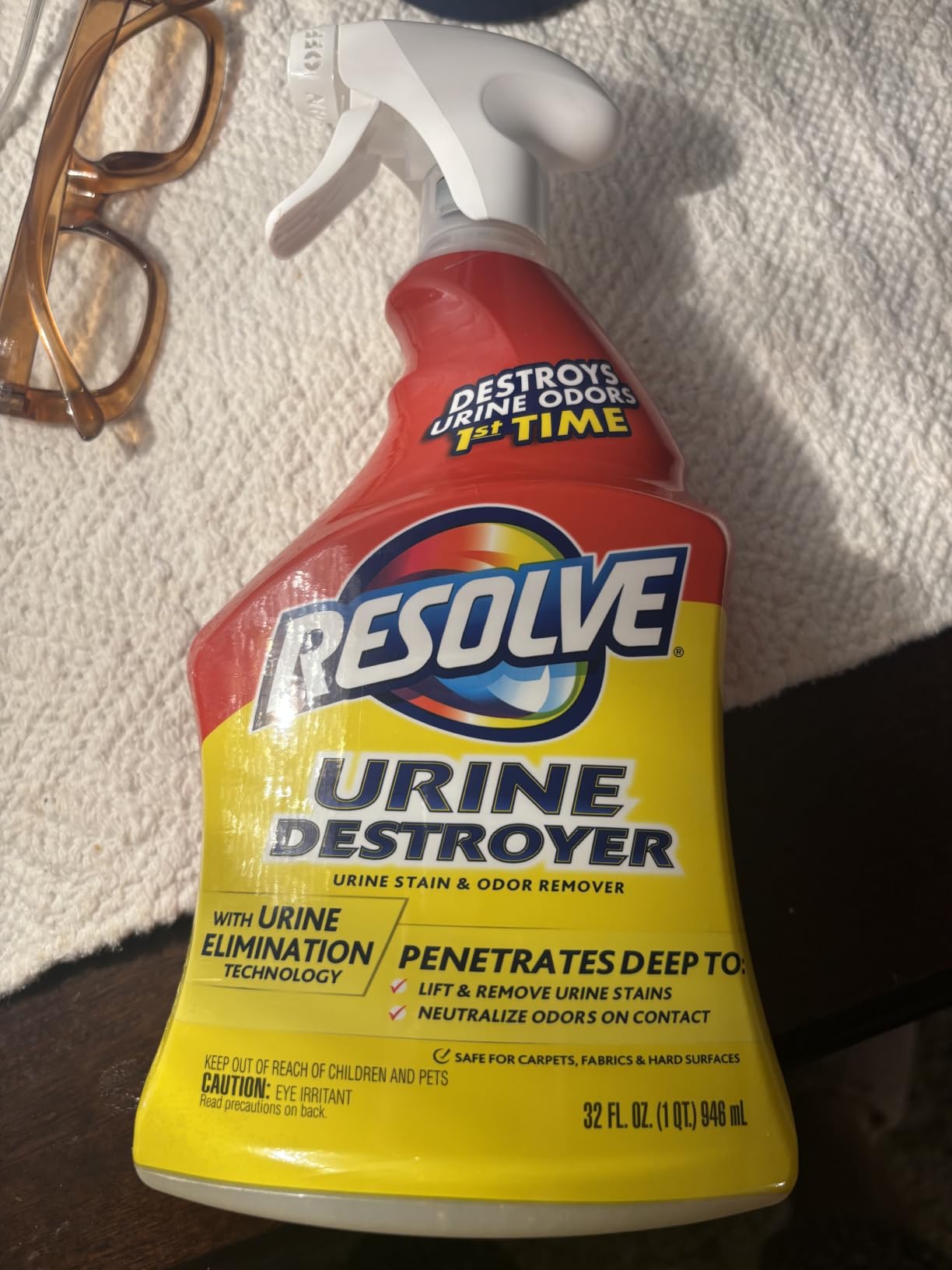 Resolve Urine Destroyer Enzyme Cleaner Spray, Pet Carpet Cleaner Solution | Enzyme cleaner spray for carpet stains; pet stain remover for dog urine, cat urine and odor control after accidents customer photo 2