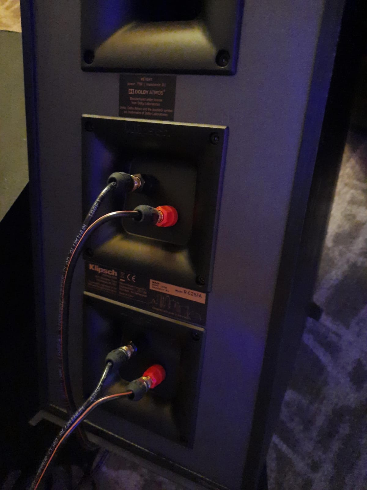 Klipsch R-625FA Powerful Detailed Floorstanding Single Home Speaker Black customer photo 2