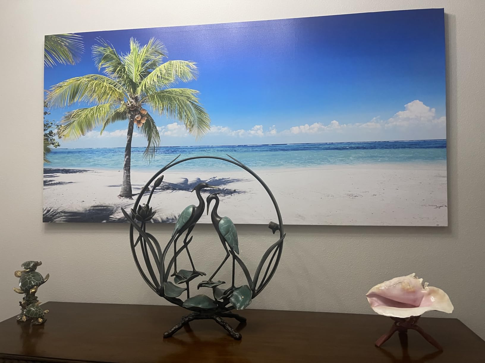 Baisuart S02250 Canvas Prints Wall Art Beach Sunset Ocean Waves Nature Pictures Stretched Canvas Wooden Framed for Living Room Bedroom and Office customer photo 1