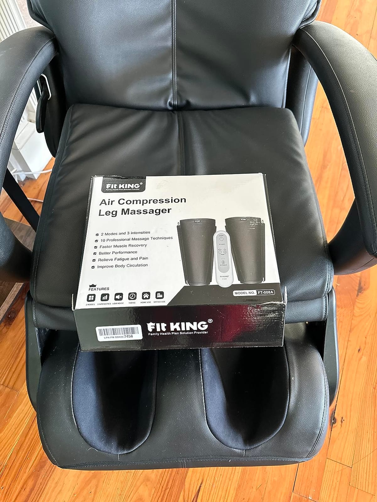 Fit King Calf Massager, Sequential Air Compression Leg Massager | Compression Device for Circulation and Muscle Relaxation, 2 Modes & 3 Intensities, Adjustable Fabric, FSA-HSA customer photo 2