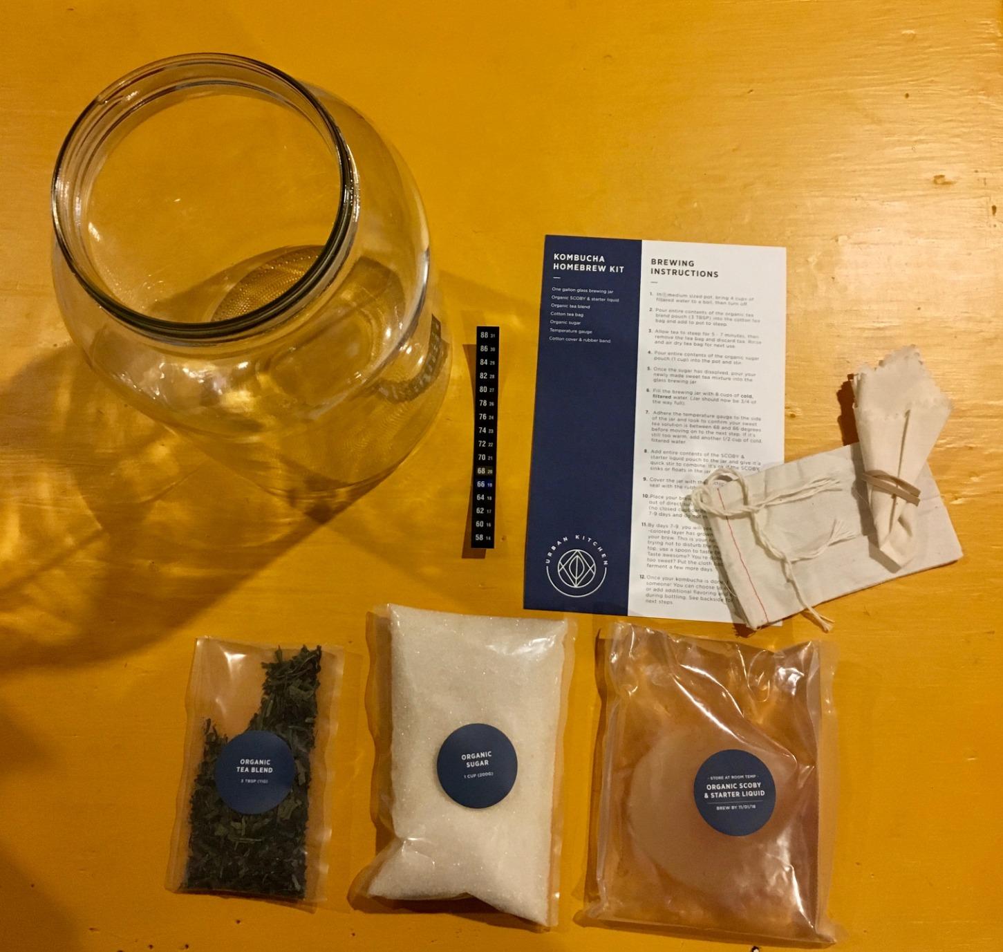 Starter Kit - Includes Organic SCOBY, Starter Liquid, 1 Gallon Glass Jar, Temp Gauge, Tea, and Sugar customer photo 2