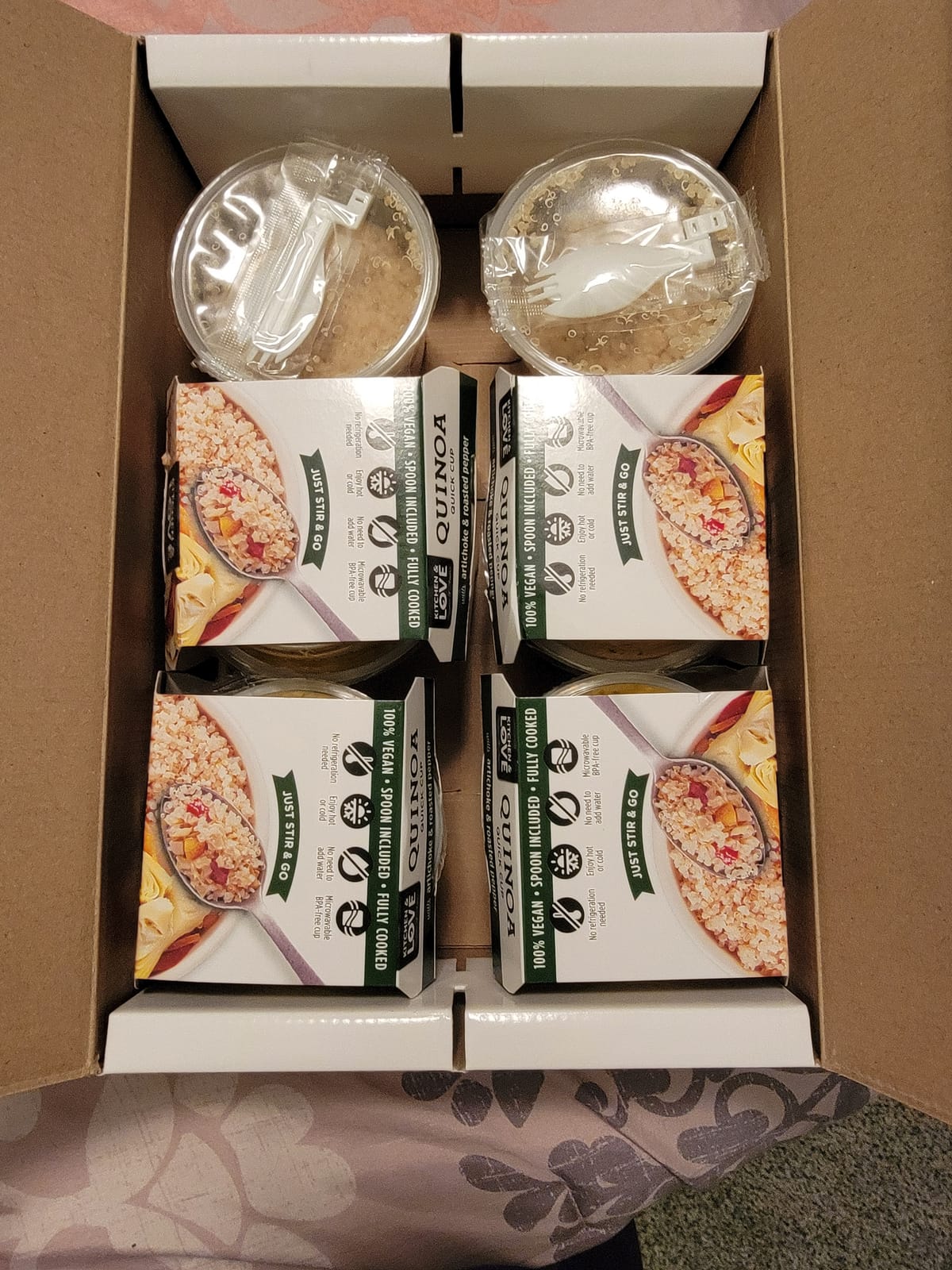 Kitchen & Love Artichoke & Roasted Peppers Quinoa Quick Meal 6-Pack | Vegan, Gluten-Free, Ready-to-Eat, No Refrigeration Required customer photo 1