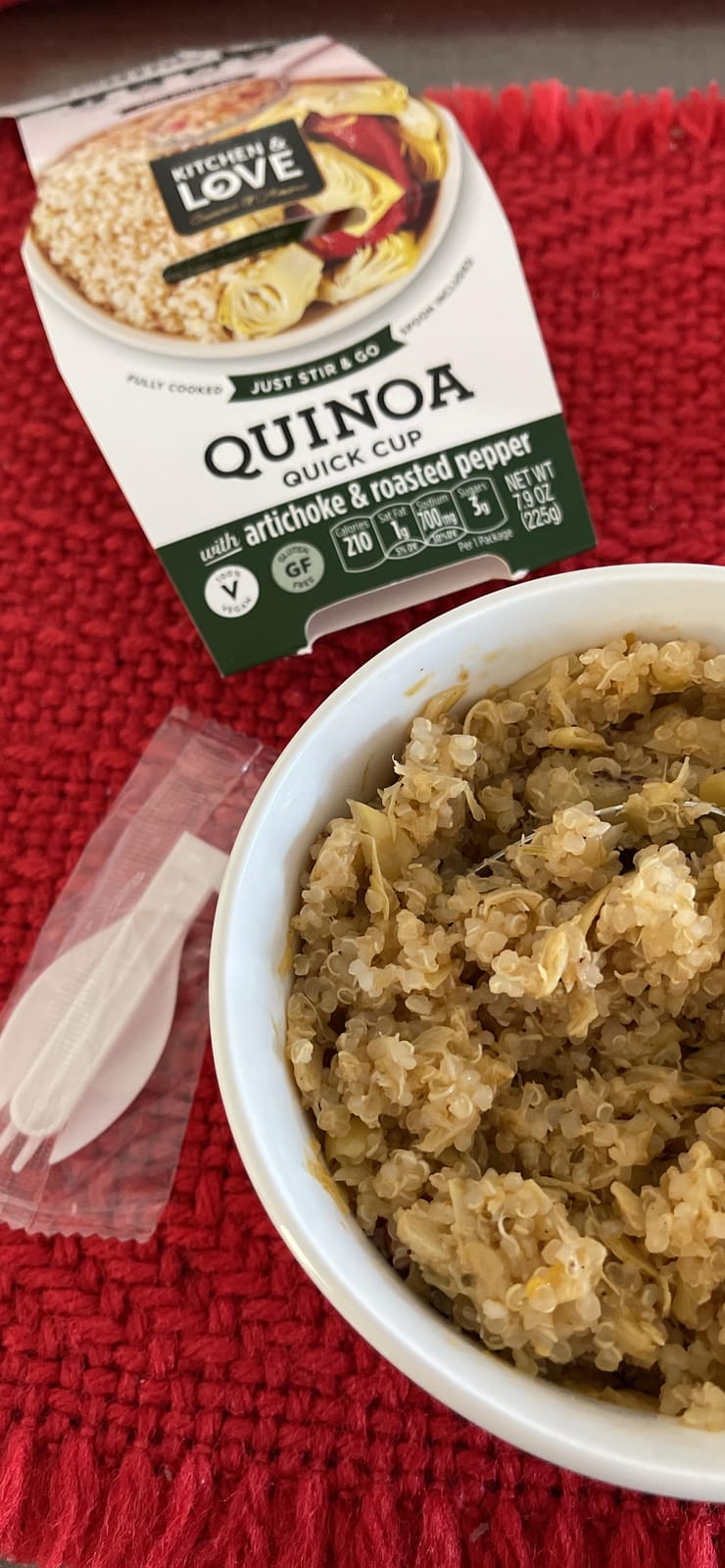 Kitchen & Love Artichoke & Roasted Peppers Quinoa Quick Meal 6-Pack | Vegan, Gluten-Free, Ready-to-Eat, No Refrigeration Required customer photo 2
