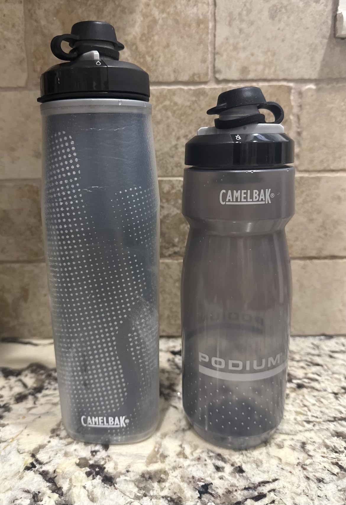 CamelBak Podium Bike Squeeze Water Bottle, High Flow Easy Squeeze Design for Cycling Performance, 24oz, Black customer photo 1