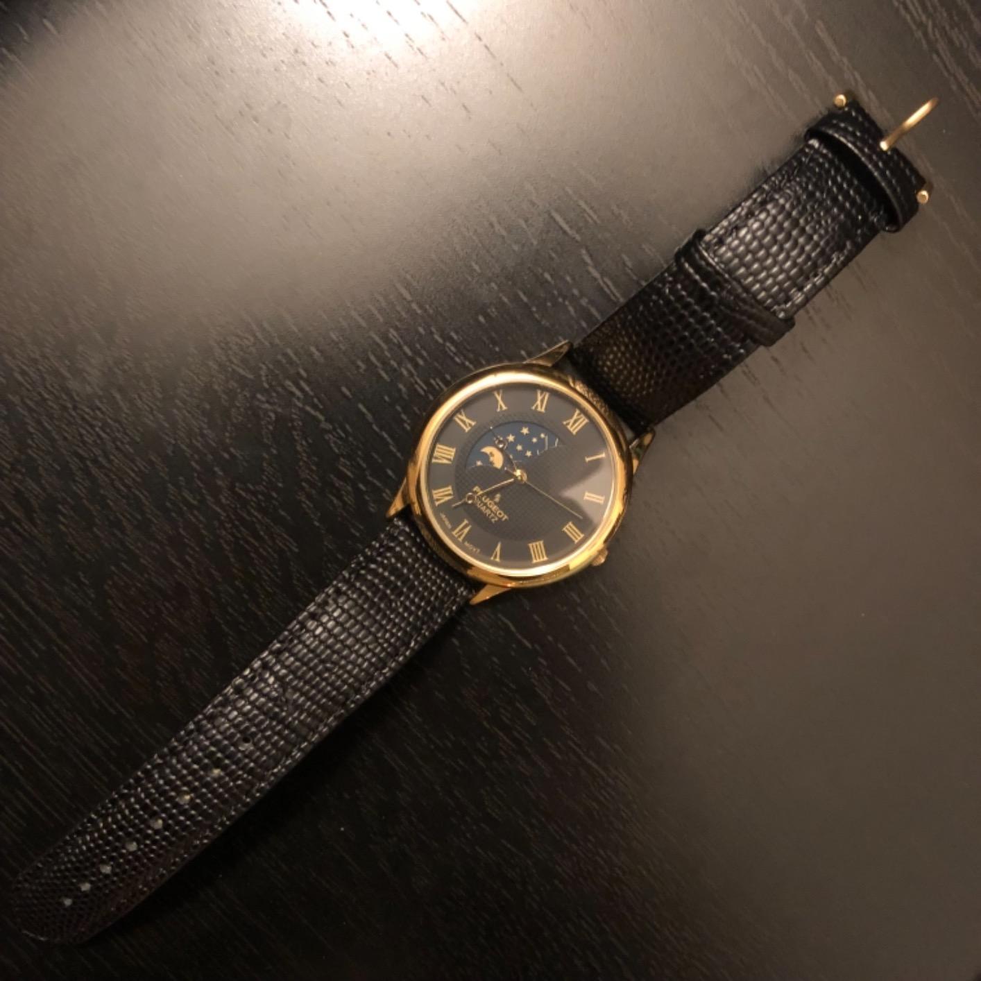 Men's Sun Moon Phase Vintage Dress Watch Roman Numeral Leather customer photo 2