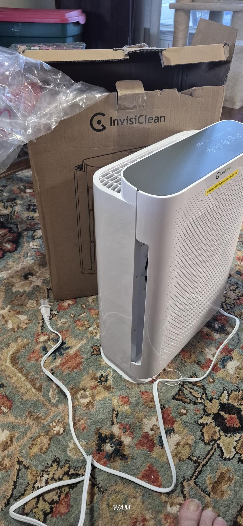 Air Purifier for Home Allergies & Pets | 4-in-1 H13 True HEPA Filter/Ionizer/Carbon + UV Light | Portable Air Purifiers for Large Room & Bedroom Odor Elimination - InvisiClean Aura II customer photo 1