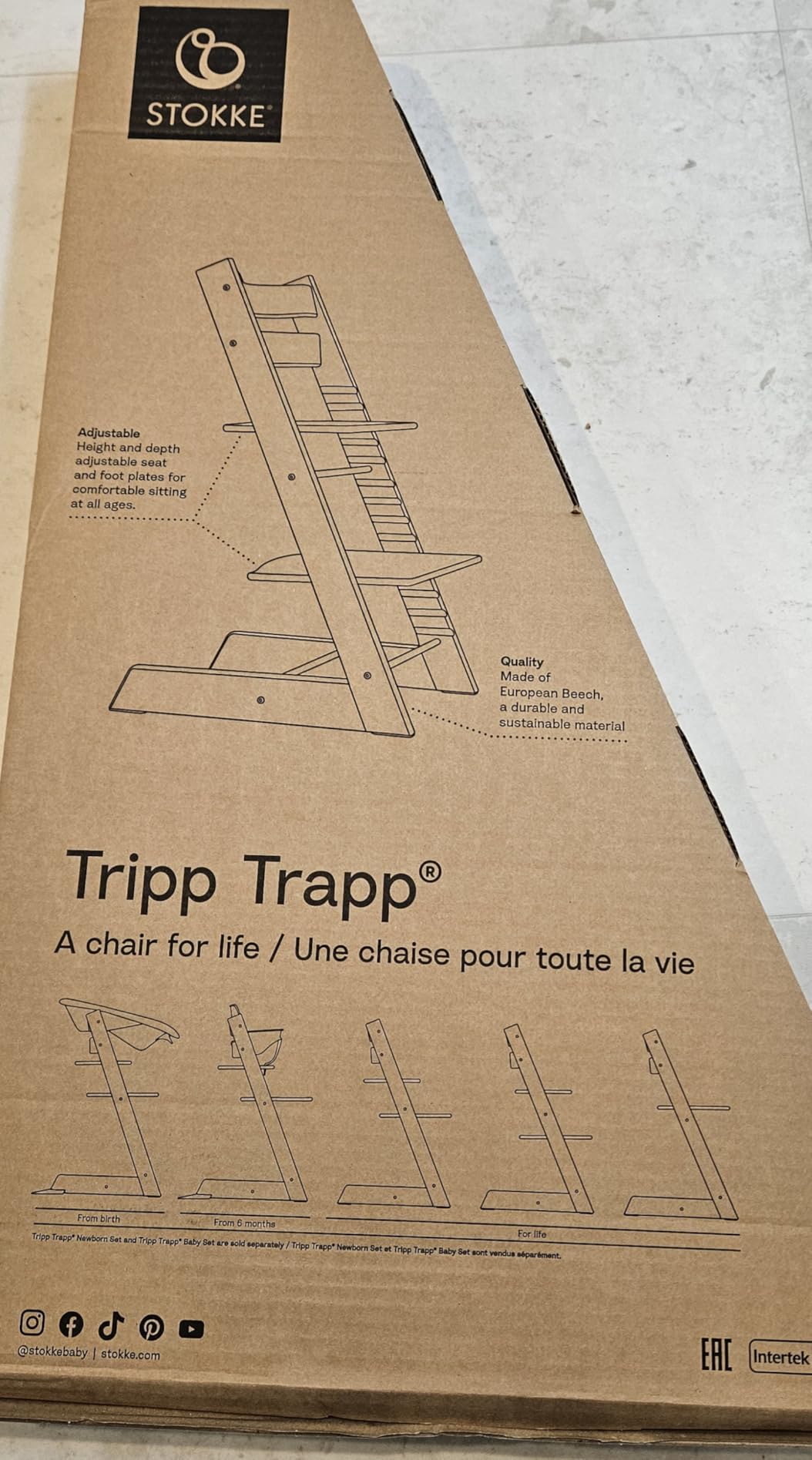 Tripp Trapp by Stokke Adjustable Natural Oak Wood Baby High Chair (Chair Only) | Convertible Chair for Toddlers, Children & Adults, Convenient, Comfortable & Ergonomic, Classic Design, Fits at Dining Table customer photo 2