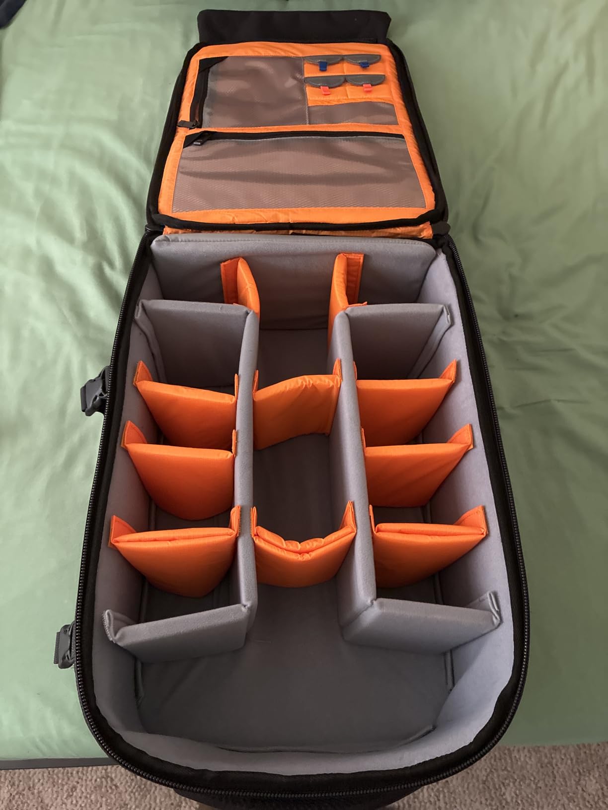 SLINGER 2-in-1 Wheeled Camera Backpack, Rolling Luggage Case with Handle and Anti-Shock Dividers for DSLR Cameras, Lenses, Hoods, Lighting, Tripod, & Accessories, Travel Bag with Wheels customer photo 2