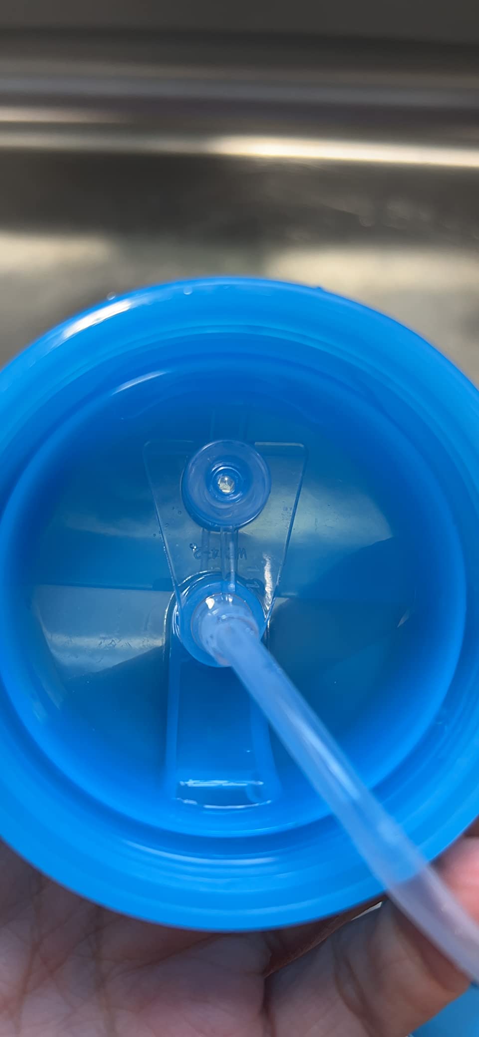 Munchkin Any Angle Sippy Cups for Toddlers, Spill Proof Weighted Straw Cup with Transition Handles for Babies 6 Months and Up, 2 Pack, Blue/Green customer photo 2