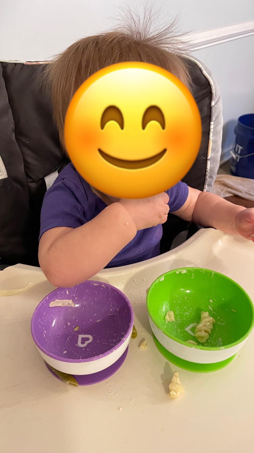 Munchkin Stay Put Suction Bowls for Baby and Toddler, 3 Pack, Blue/Green/Purple customer photo 1